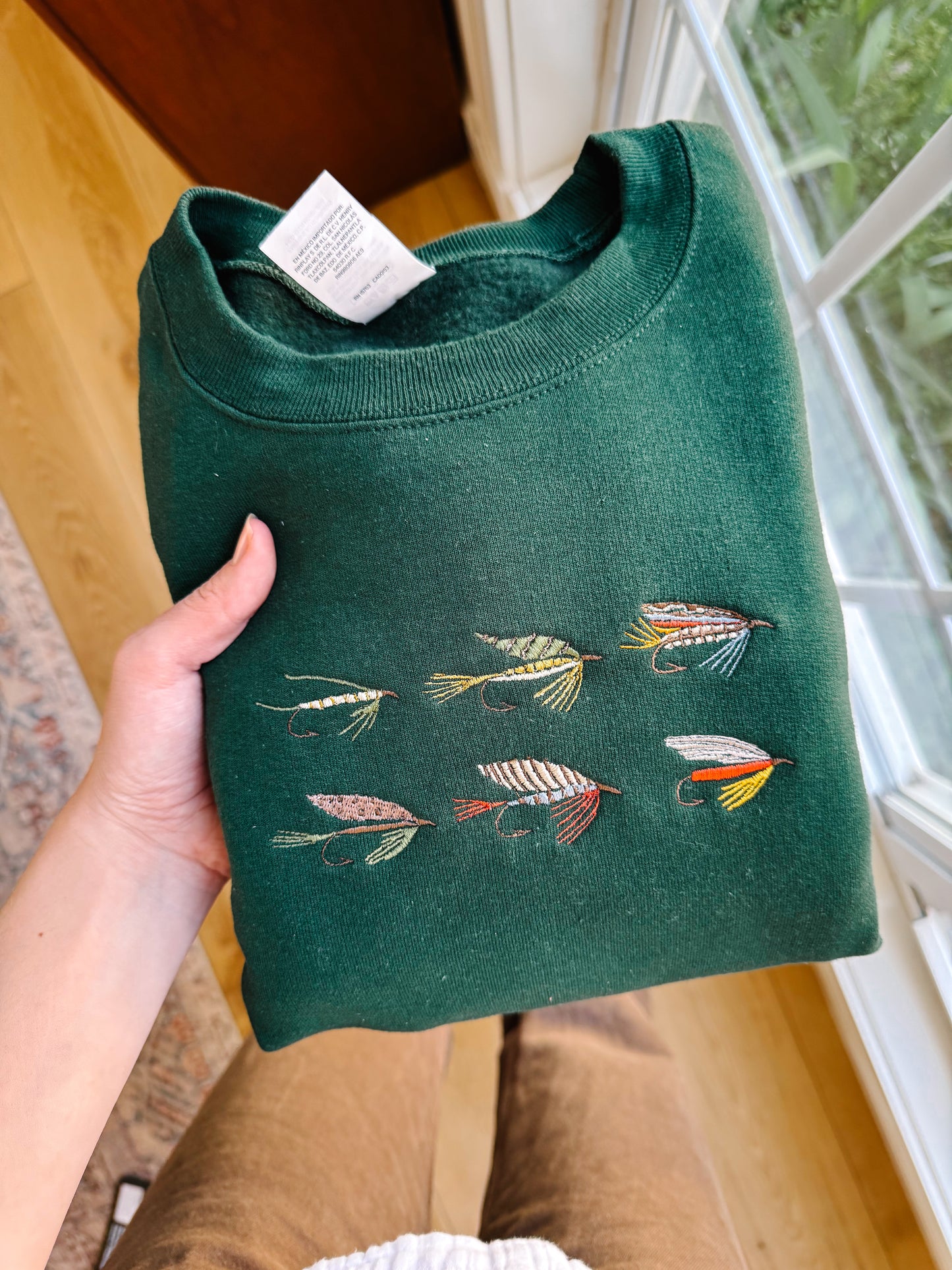 Fly Fishing Embroidered Crewneck