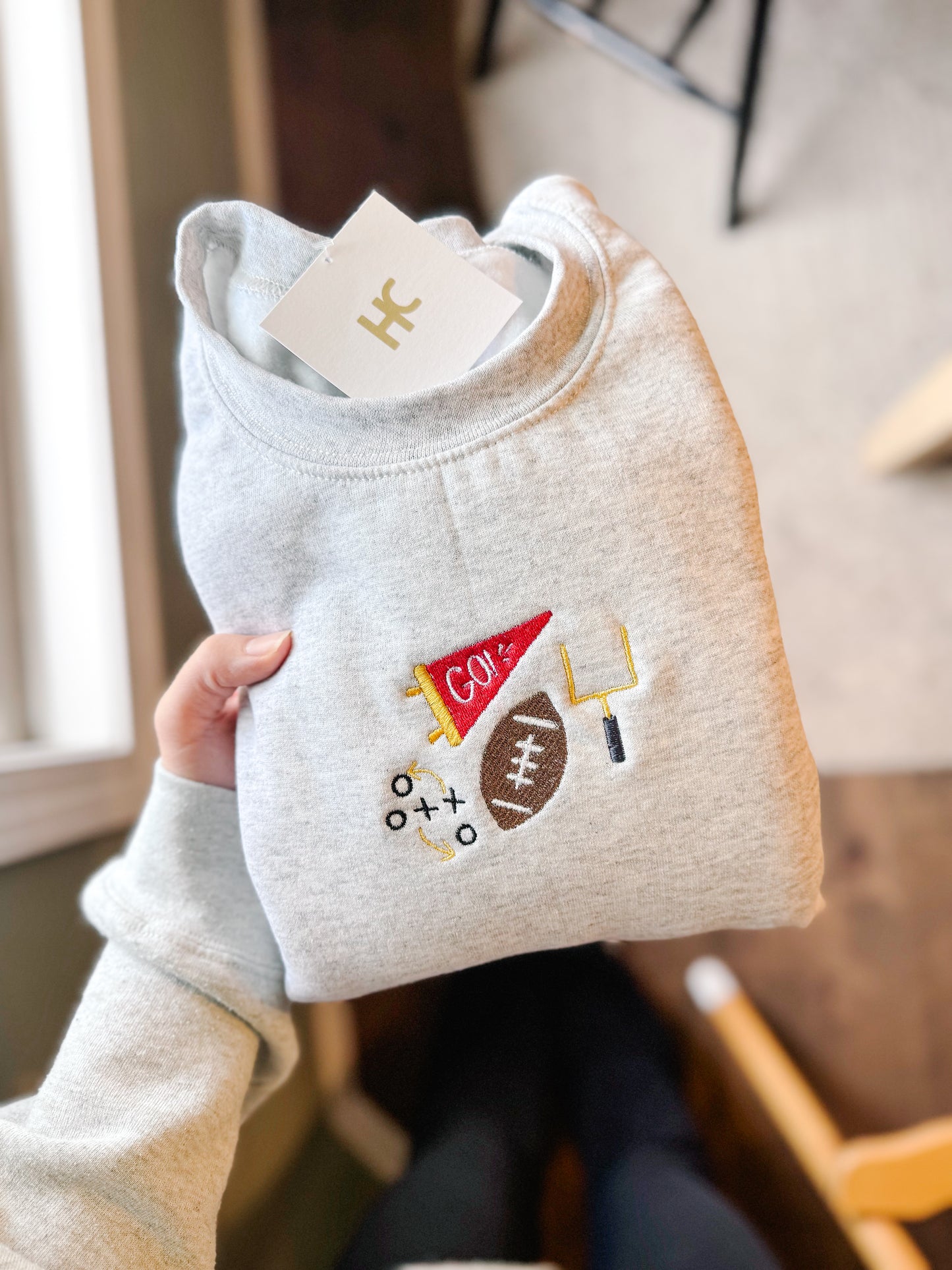 Game Day Toddler Embroidered Crewneck