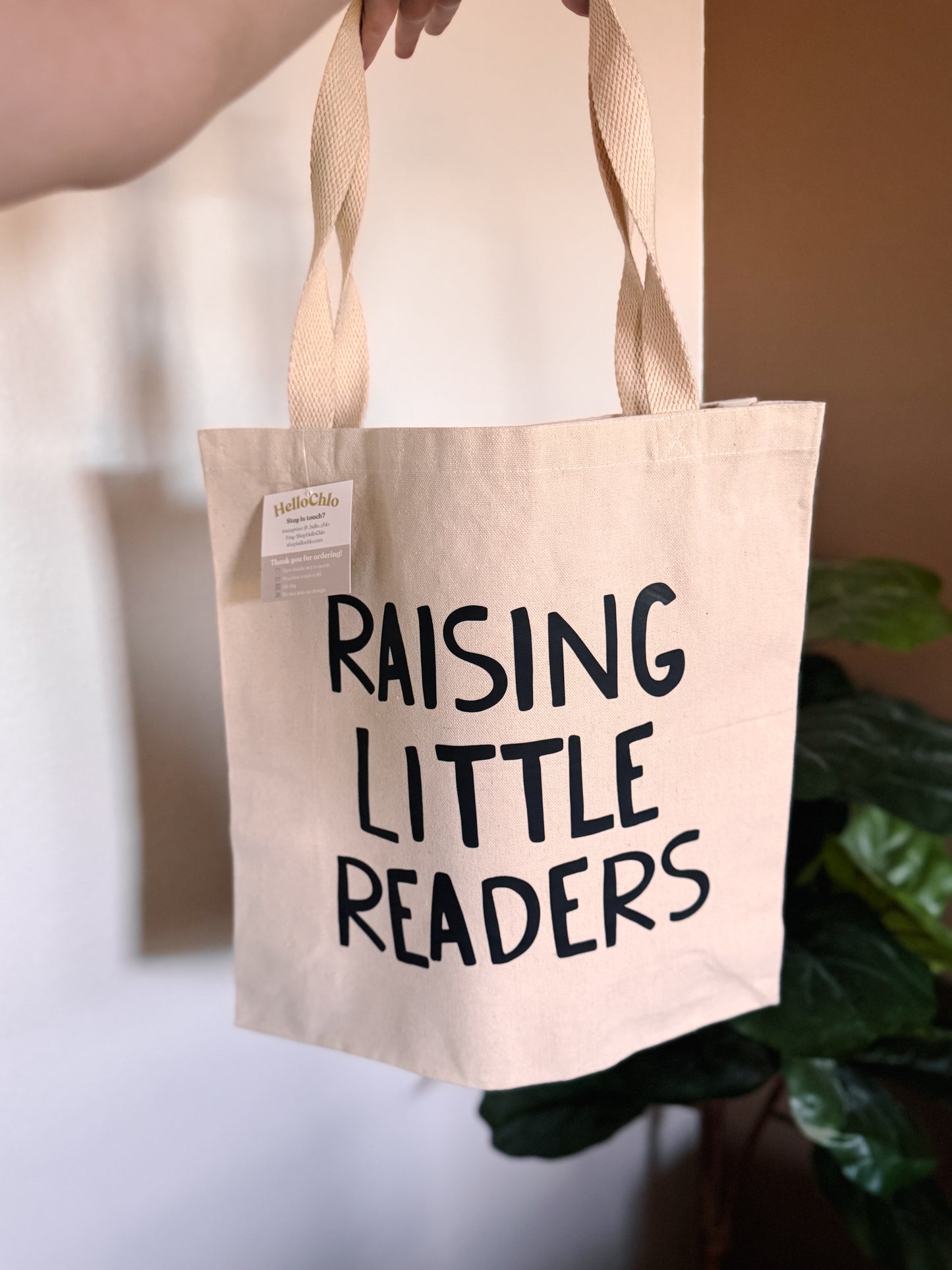 Raising Little Readers Tote (Black)