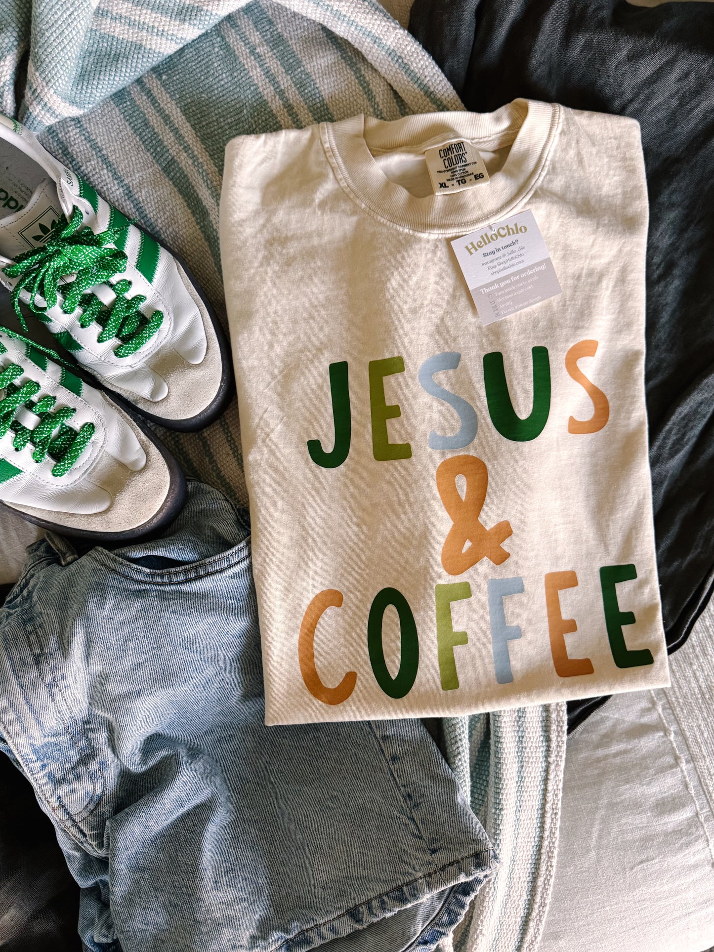 Jesus & Coffee Tee (Ivory)