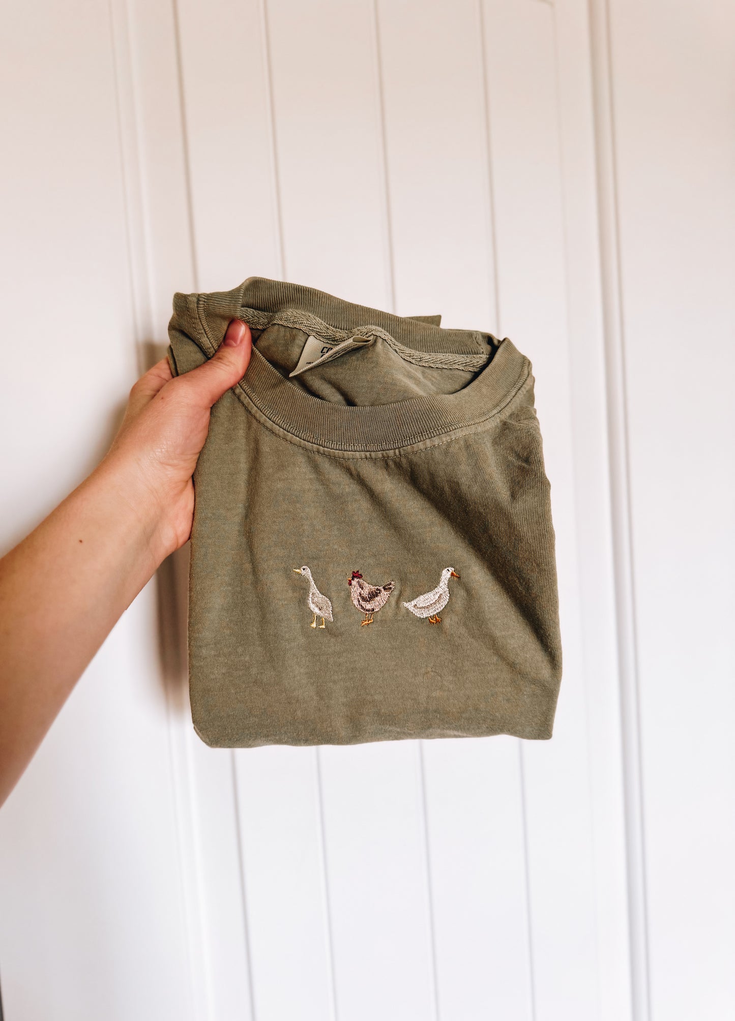 Embroidered Birds of a Feather T-Shirt