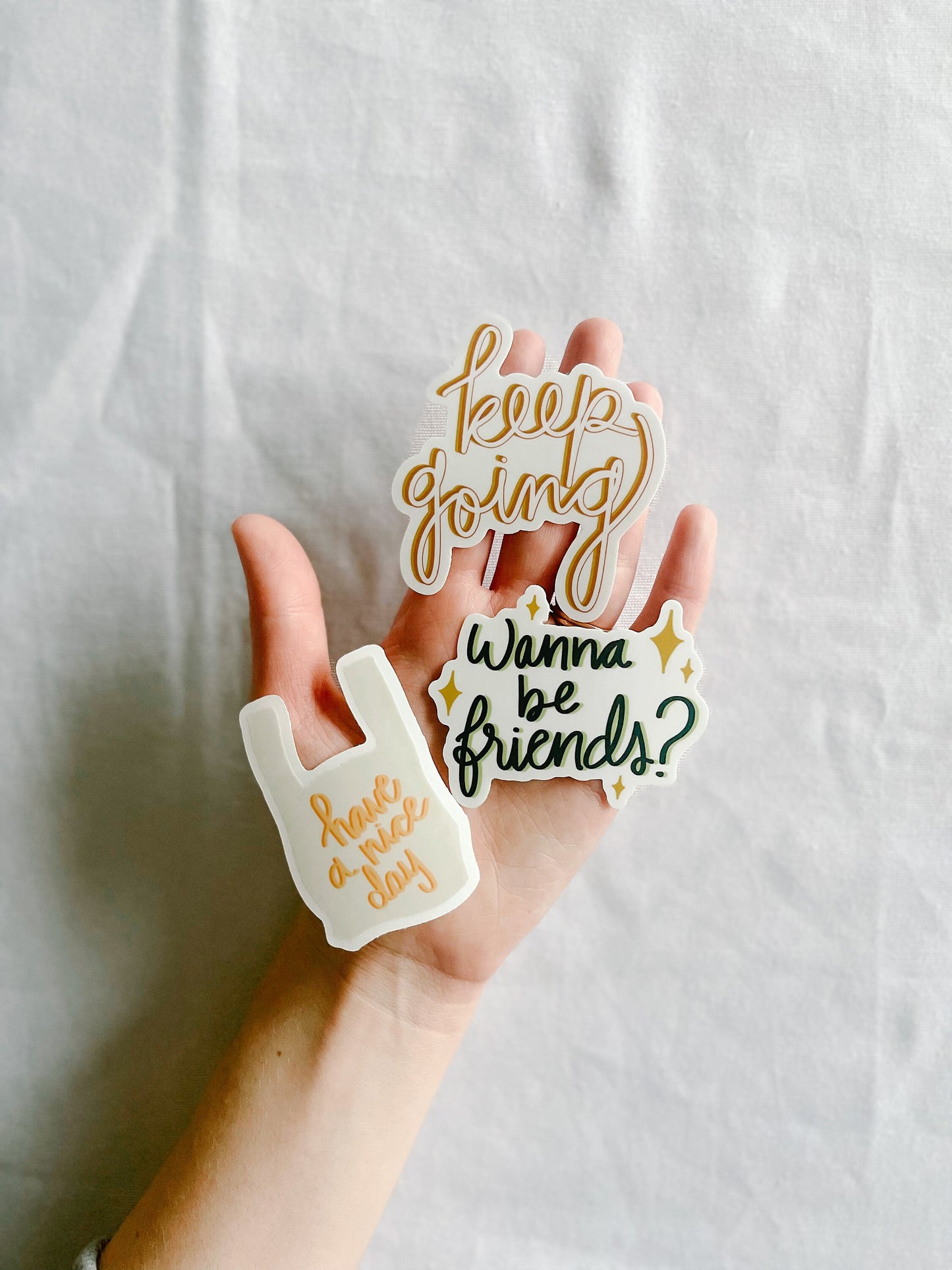 Keep going waterproof sticker, 2.6x3 in