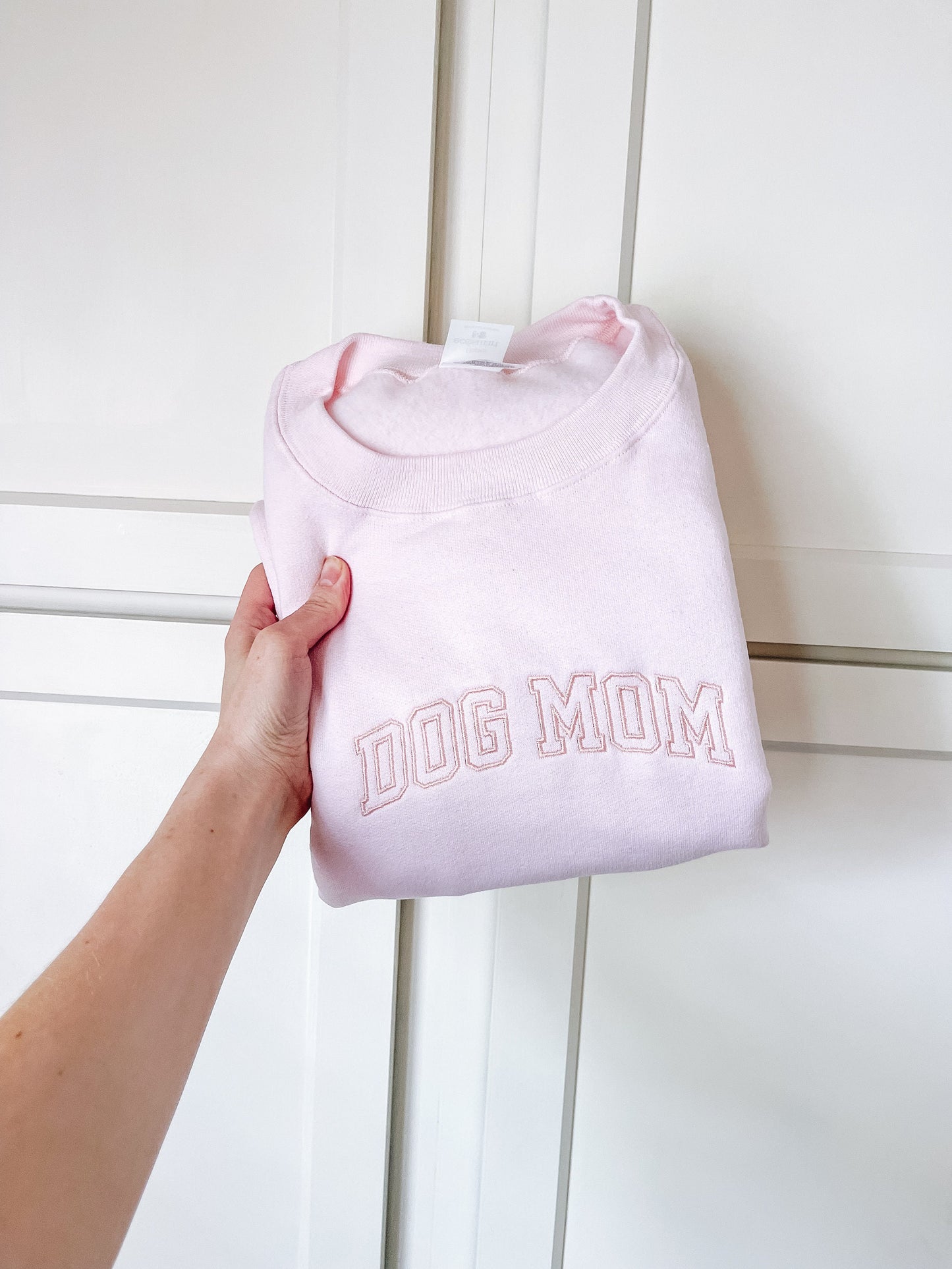 Dog Mom Embroidered Crewneck