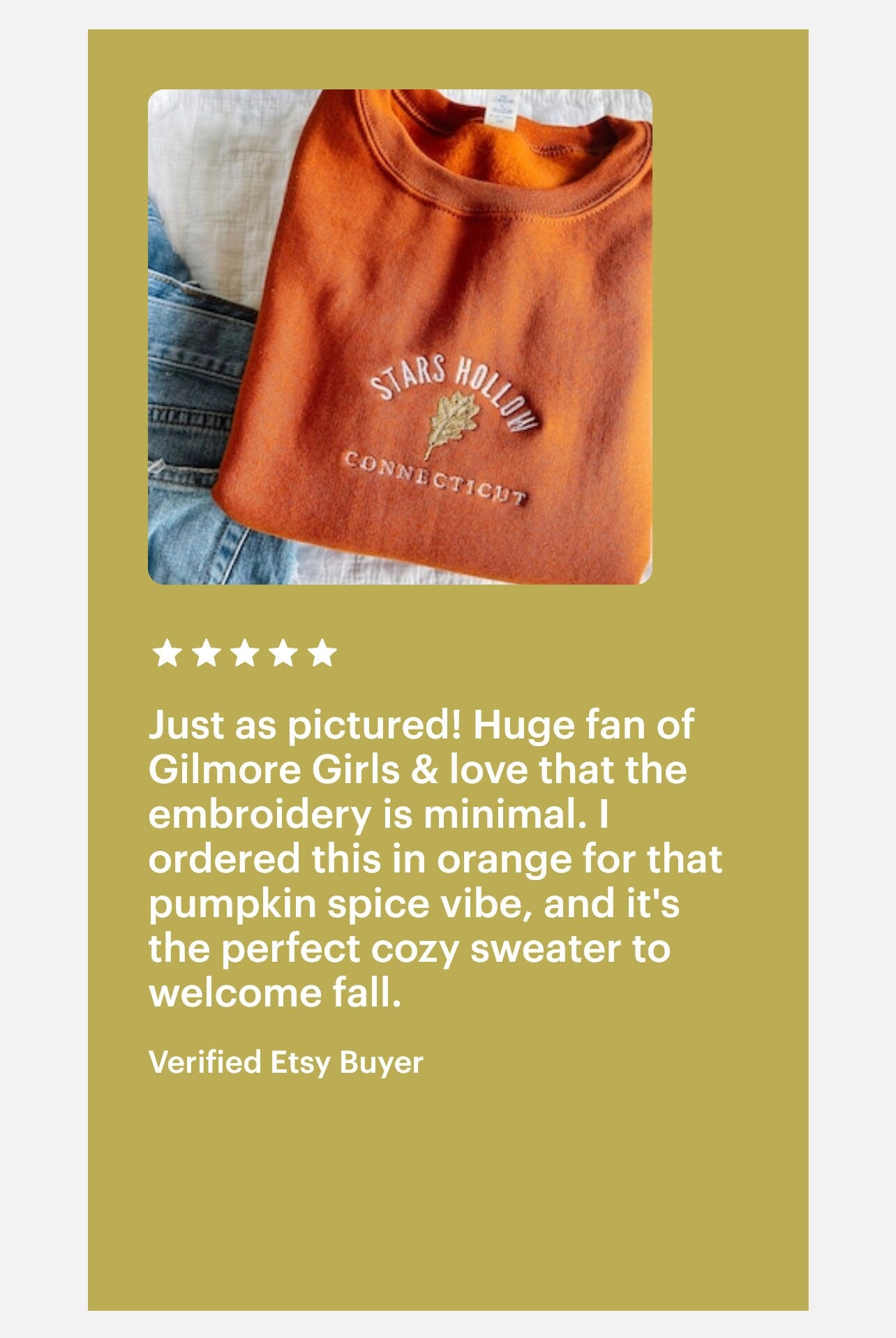 Stars Hollow Connecticut Embroidered Crewneck Sweatshirt, Embroidery Sweater, Gilmore Girls, Fall Autumn Shirt