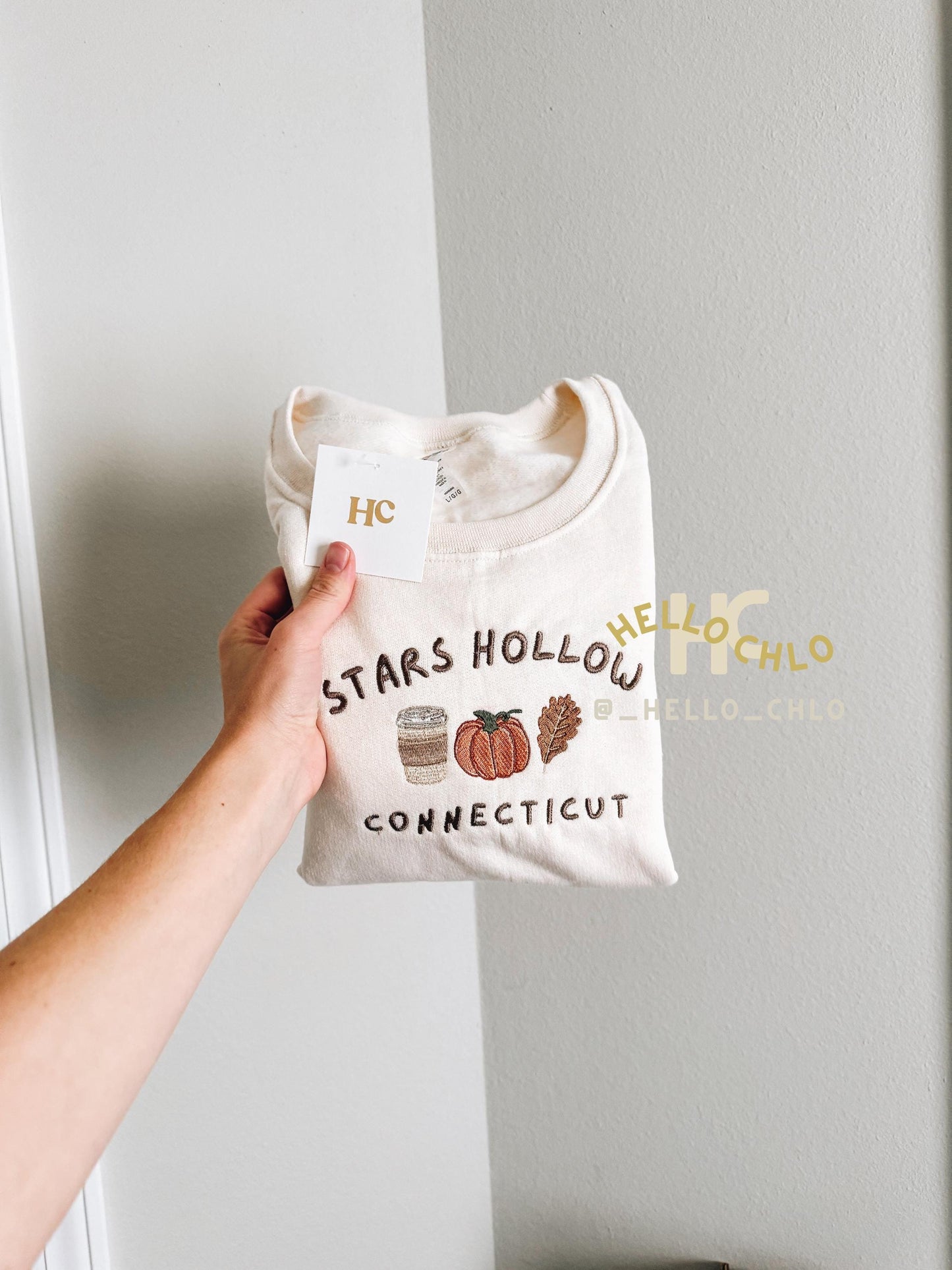 Stars Hollow Connecticut Trio Embroidered Crewneck