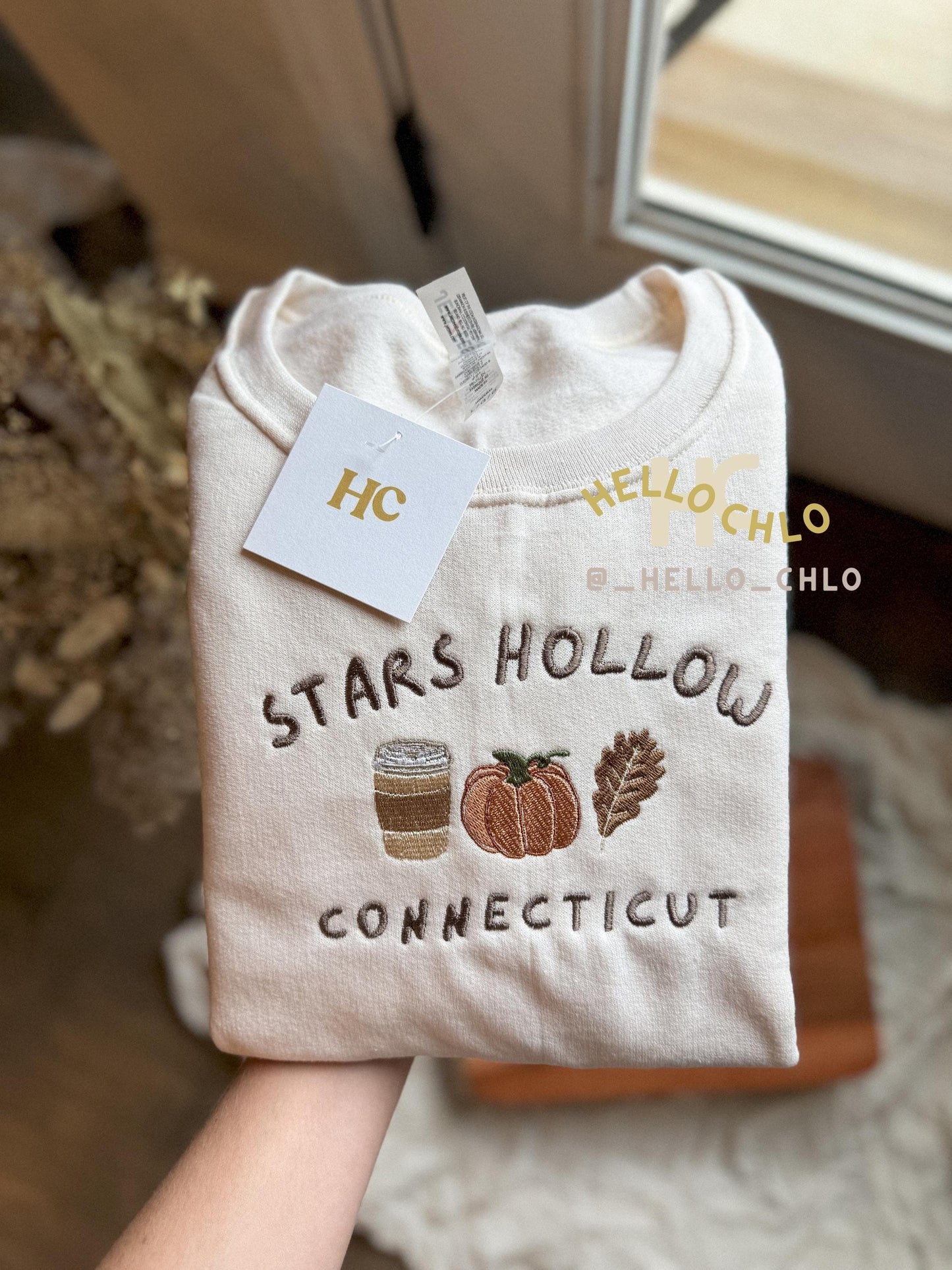Stars Hollow Connecticut Trio Embroidered Crewneck