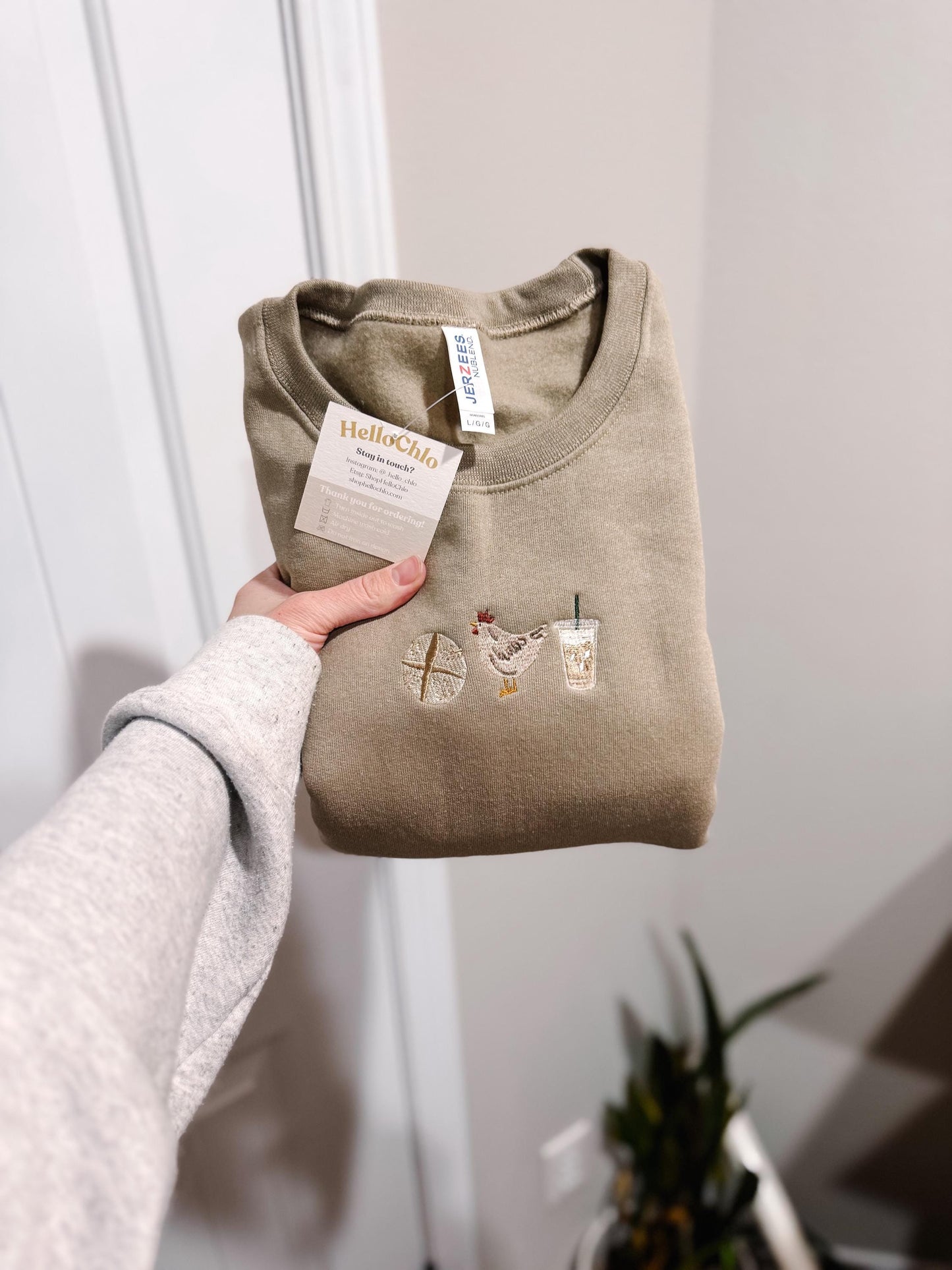Sourdough, Chicken, Coffee Embroidered Crewneck