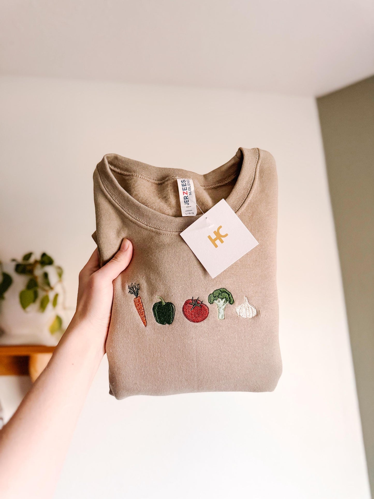Veggie Lover Embroidered Crewneck