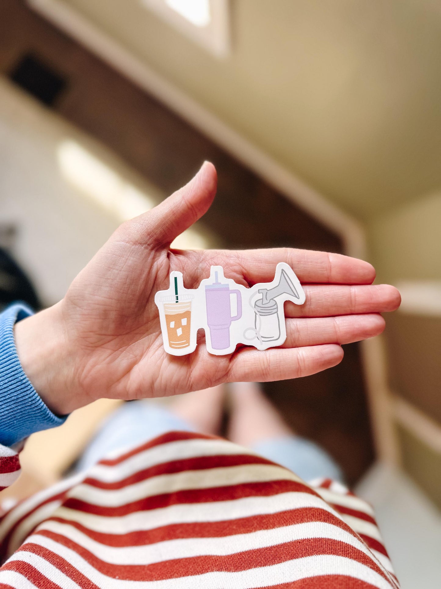 Pumping Mama Iced Coffee Vinyl Sticker