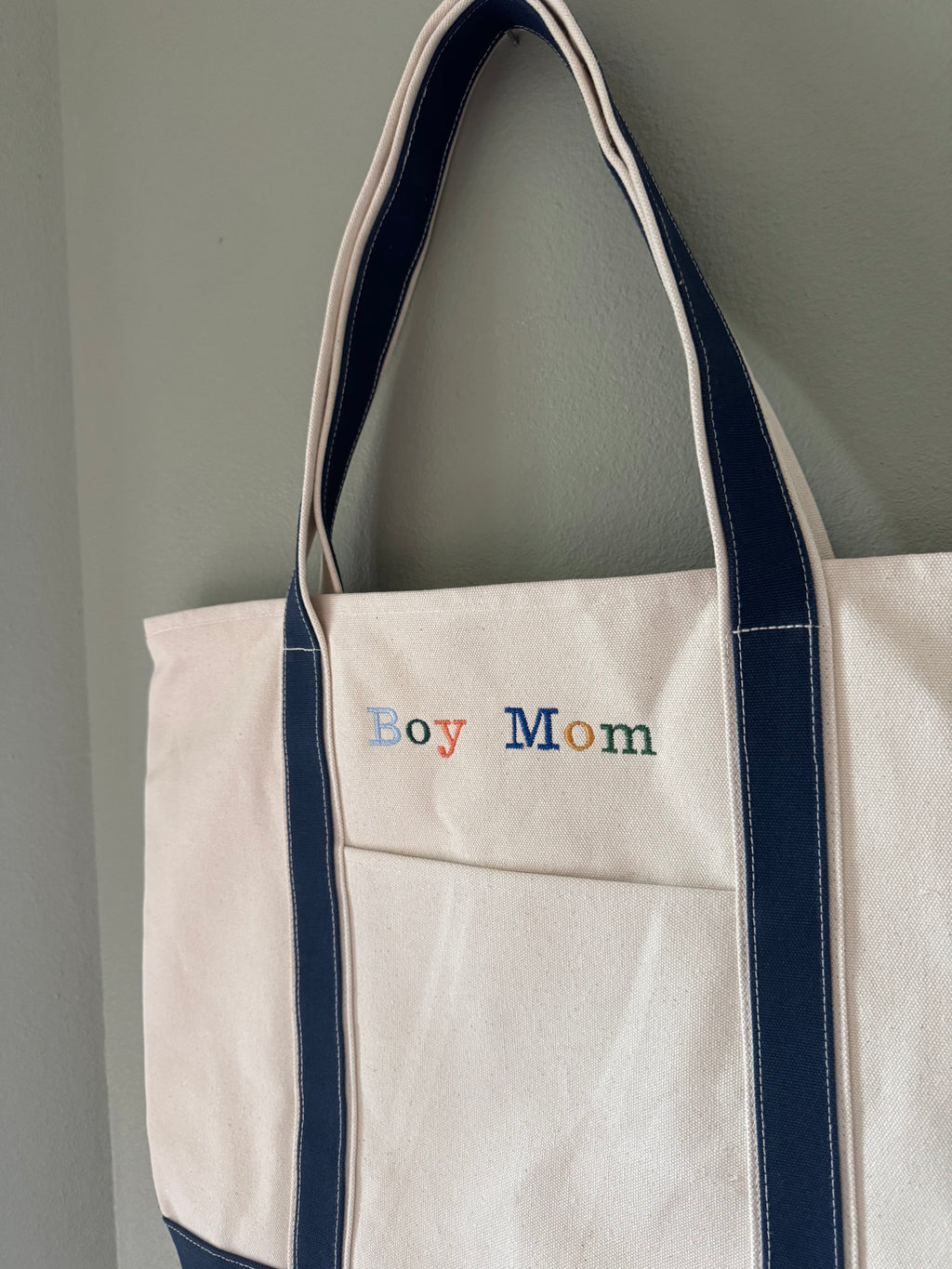 Personalized Embroidered Large Canvas Tote