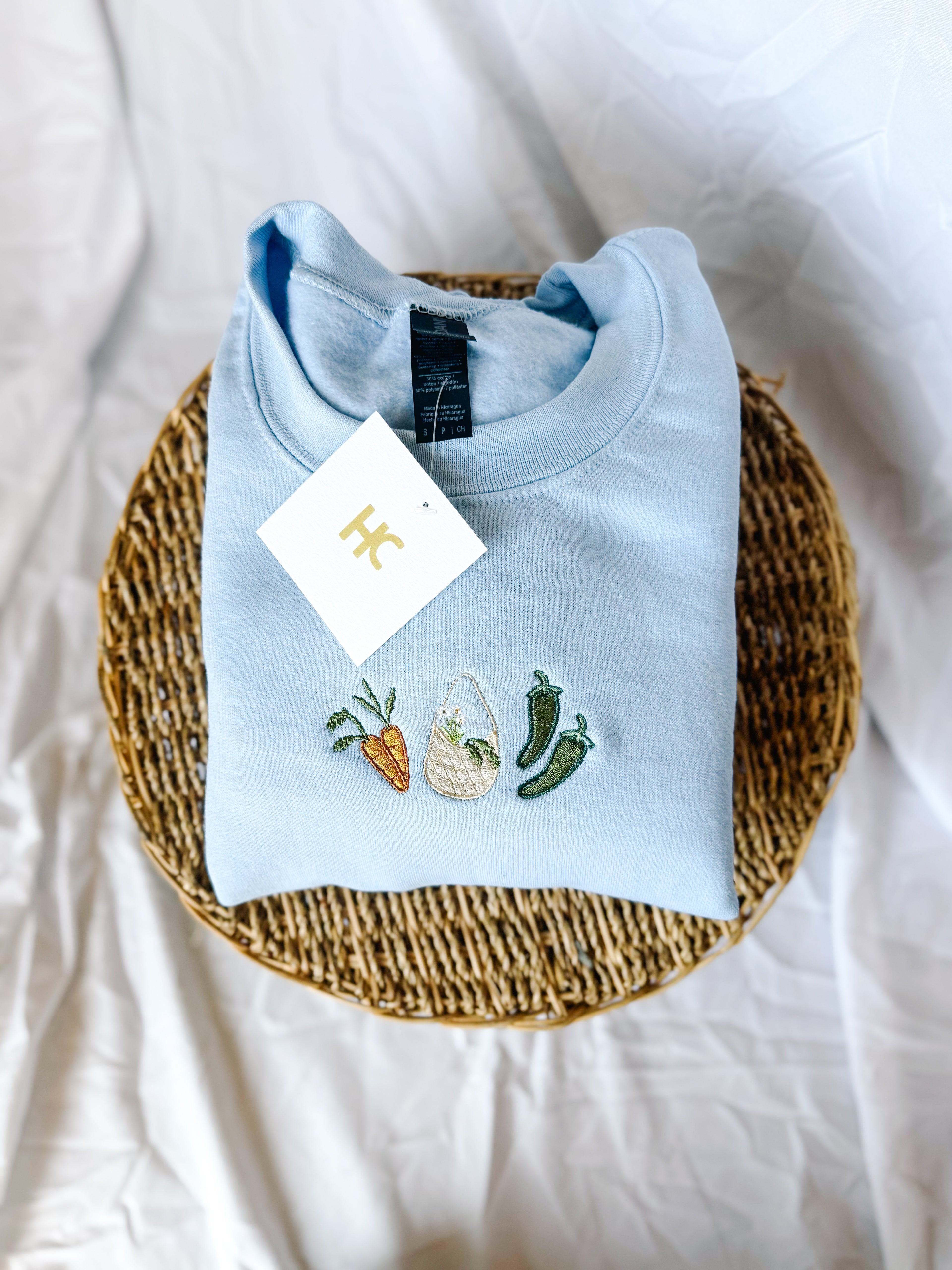 BYO Farmers Market Trio Embroidered Sweatshirt