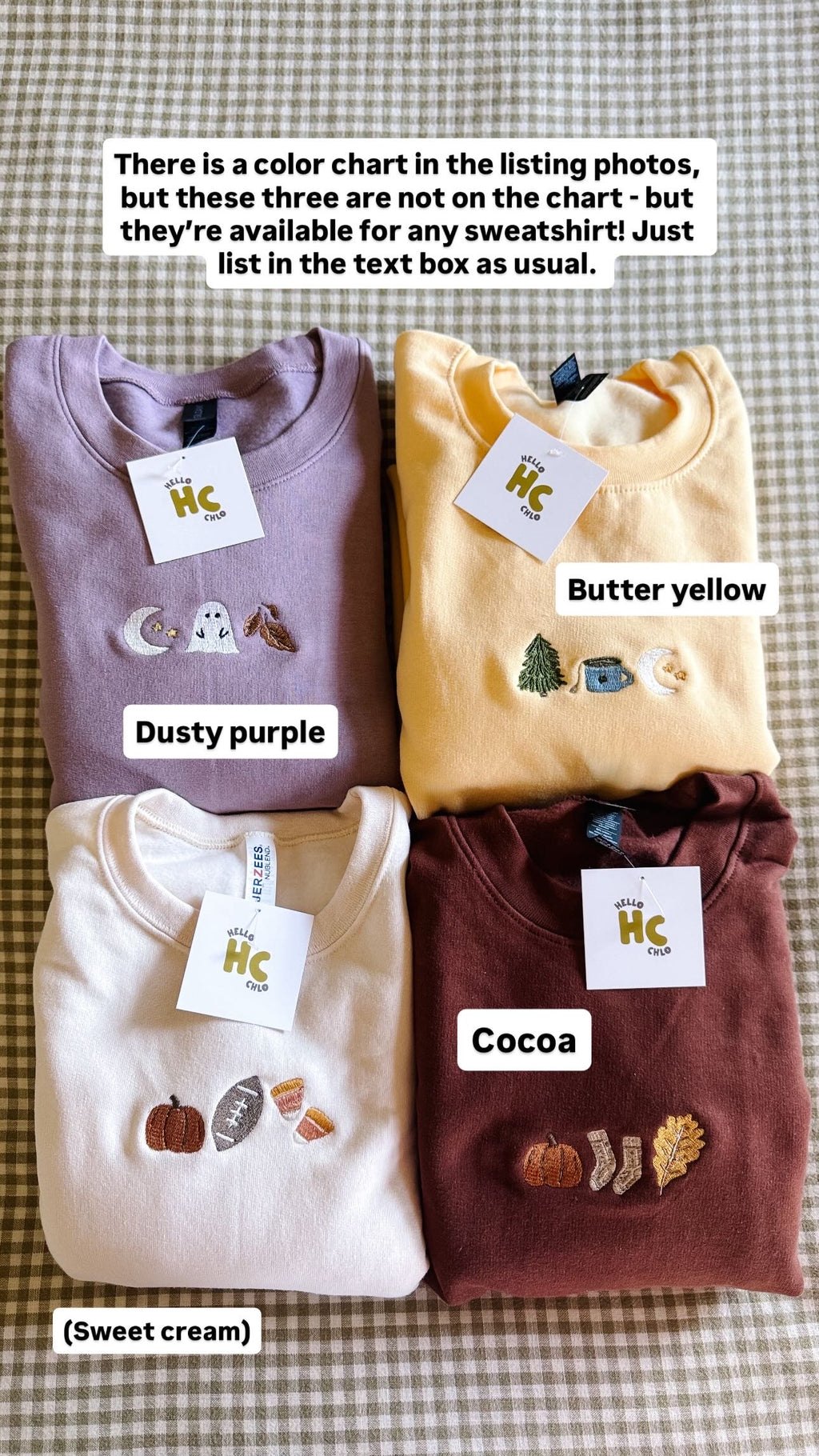 BYO Fall Trio Embroidered Sweatshirt (read description!)