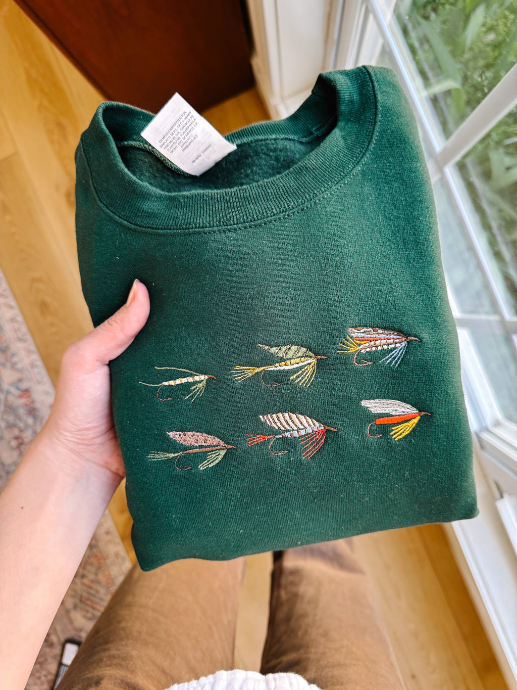 Fly Fishing Embroidered Crewneck