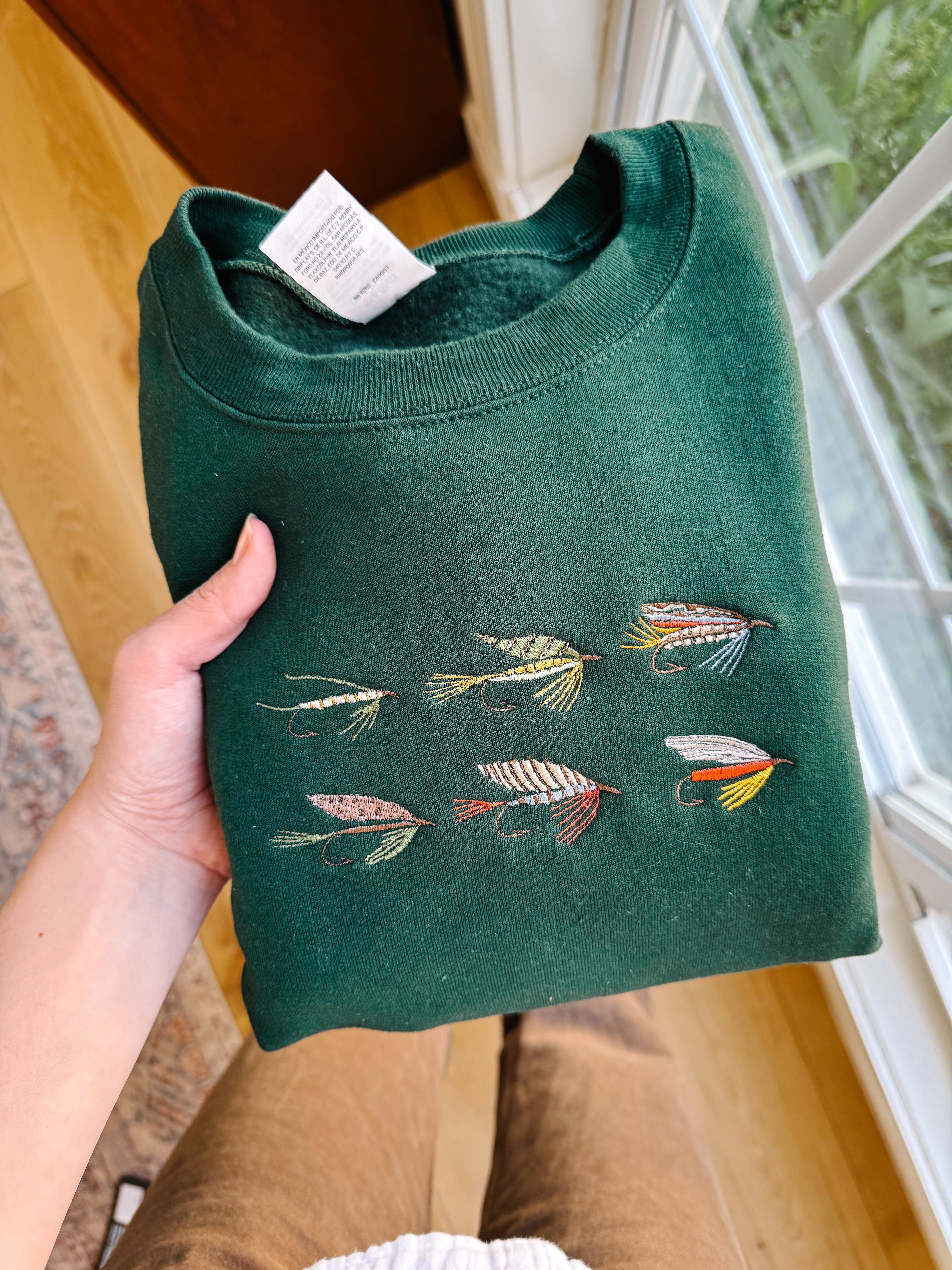 Fly Fishing Embroidered Crewneck