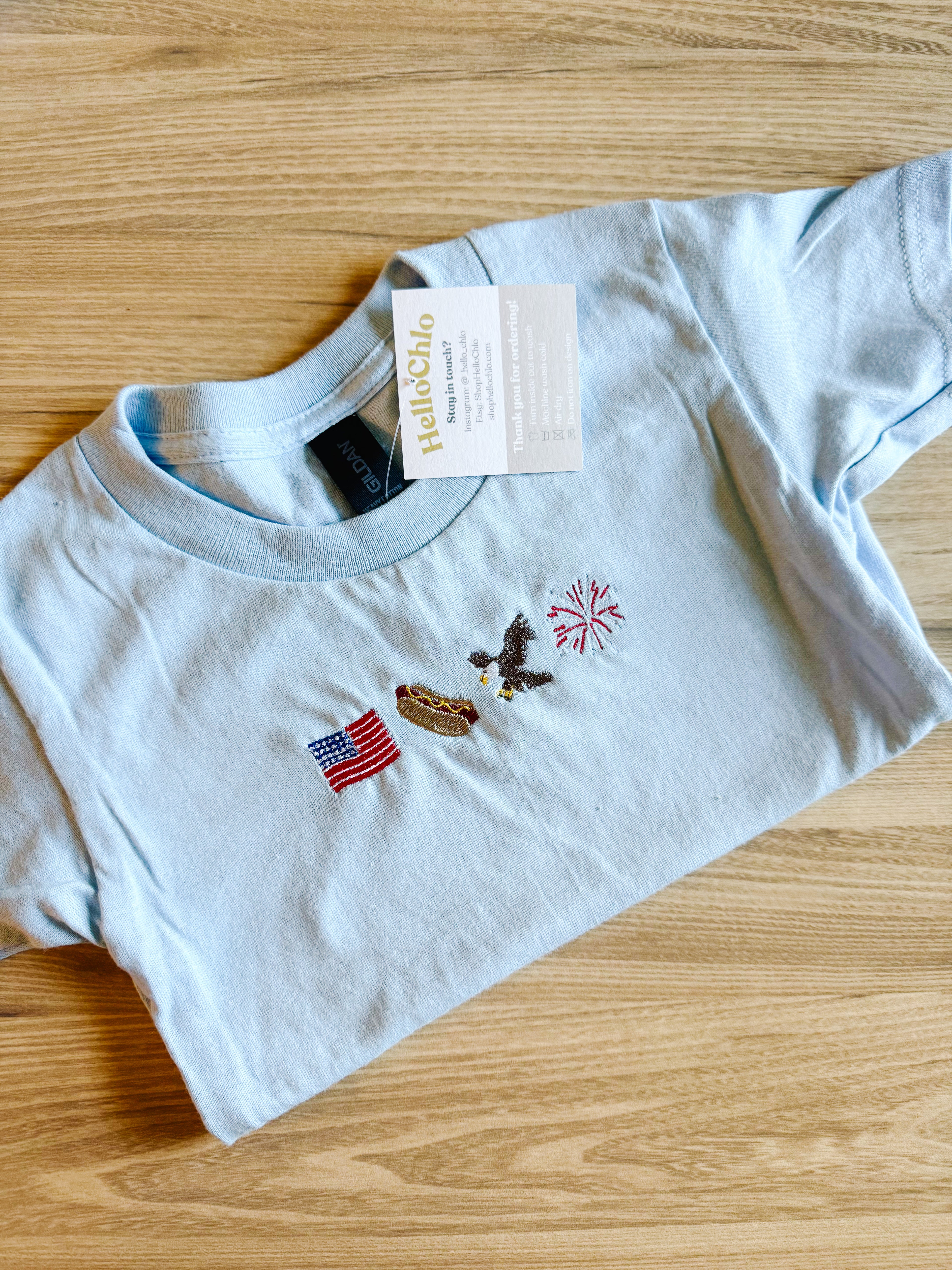 America Quad Tee (Flag, Hotdog, Eagle, Firework) - Toddler, Youth