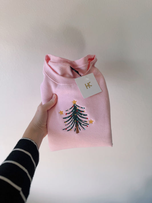 Rockin’ Around the Christmas Tree Crewneck (Pink)