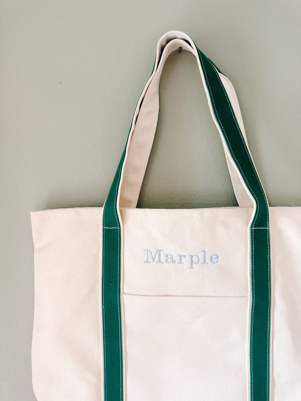Personalized Embroidered Large Canvas Tote