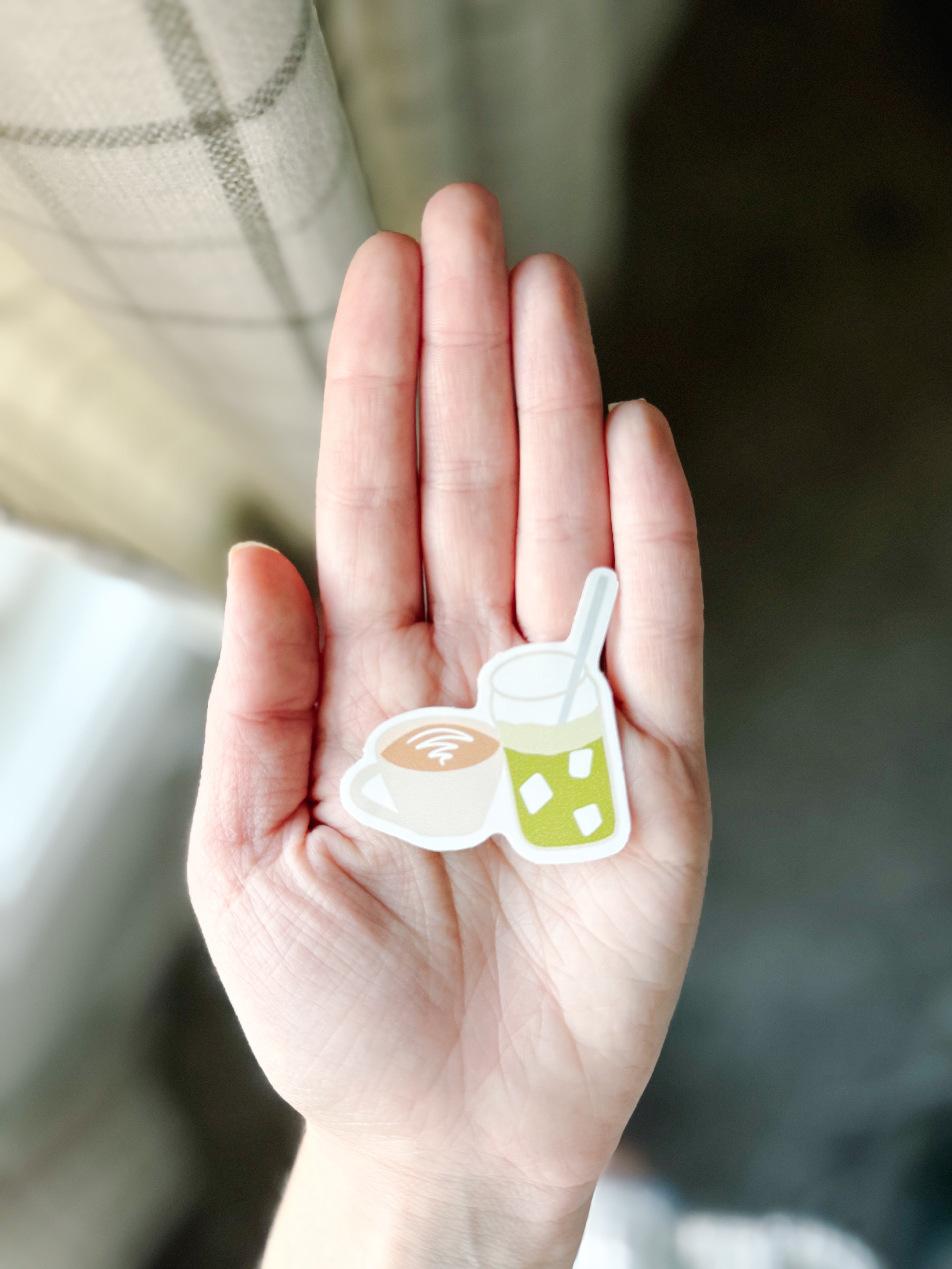 Coffee & Matcha Vinyl Sticker