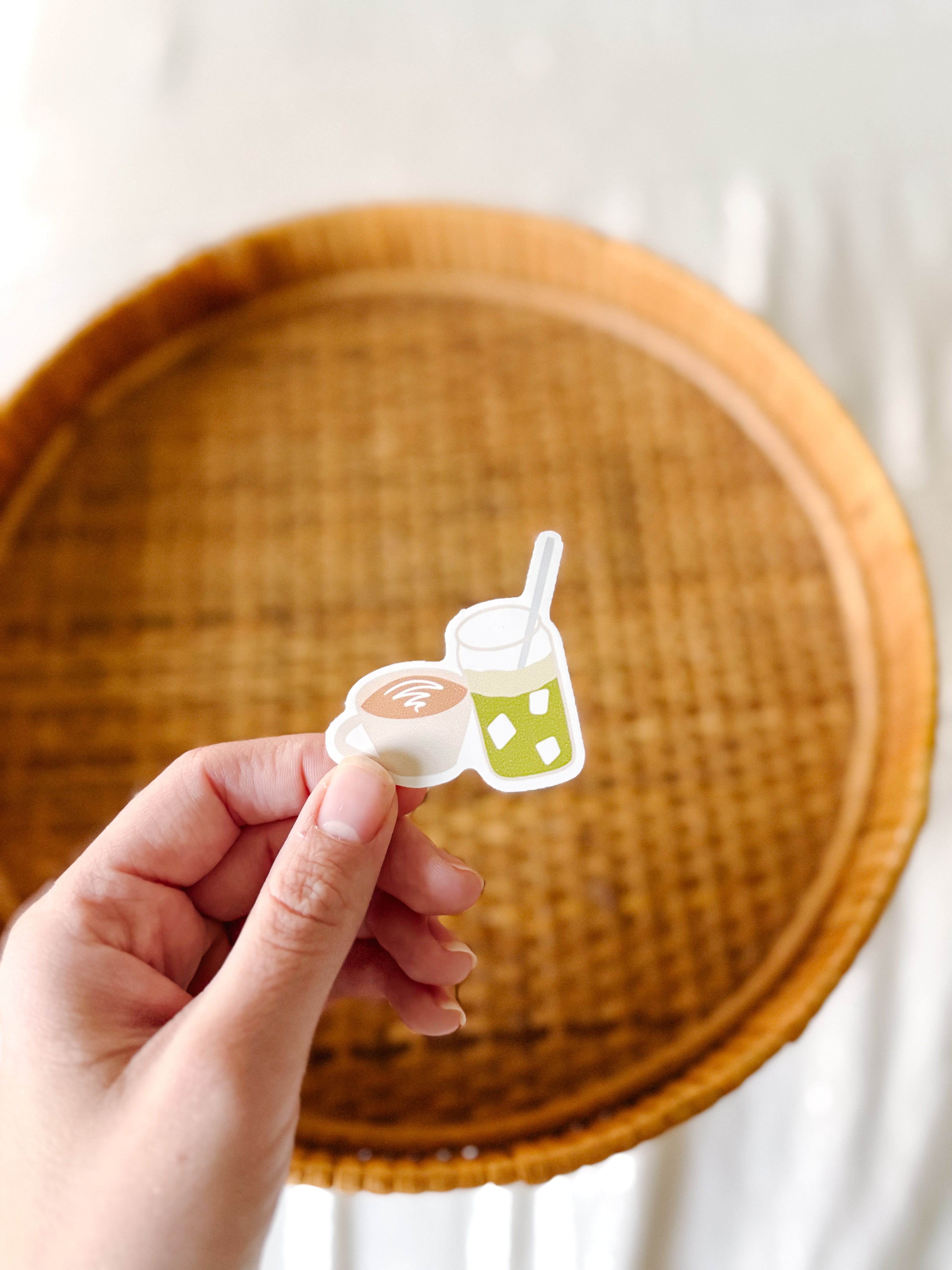 Coffee & Matcha Vinyl Sticker