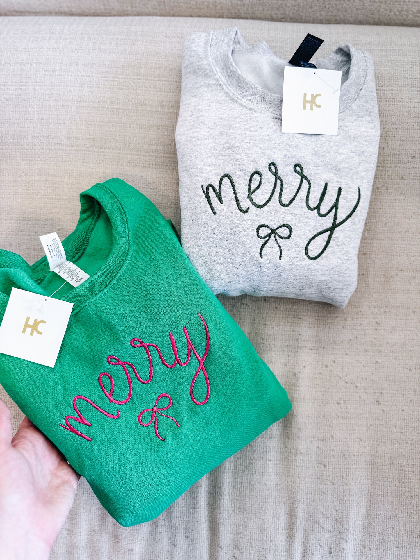 Merry Bow Crewneck (Kelly Green)