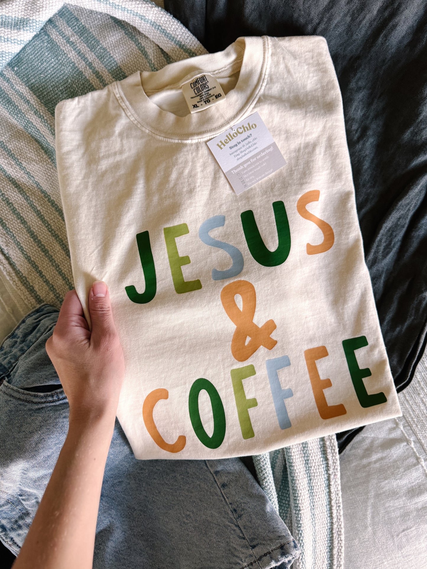 Jesus & Coffee Tee (Ivory)