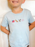 America Quad Tee (Flag, Hotdog, Eagle, Firework) - Toddler, Youth