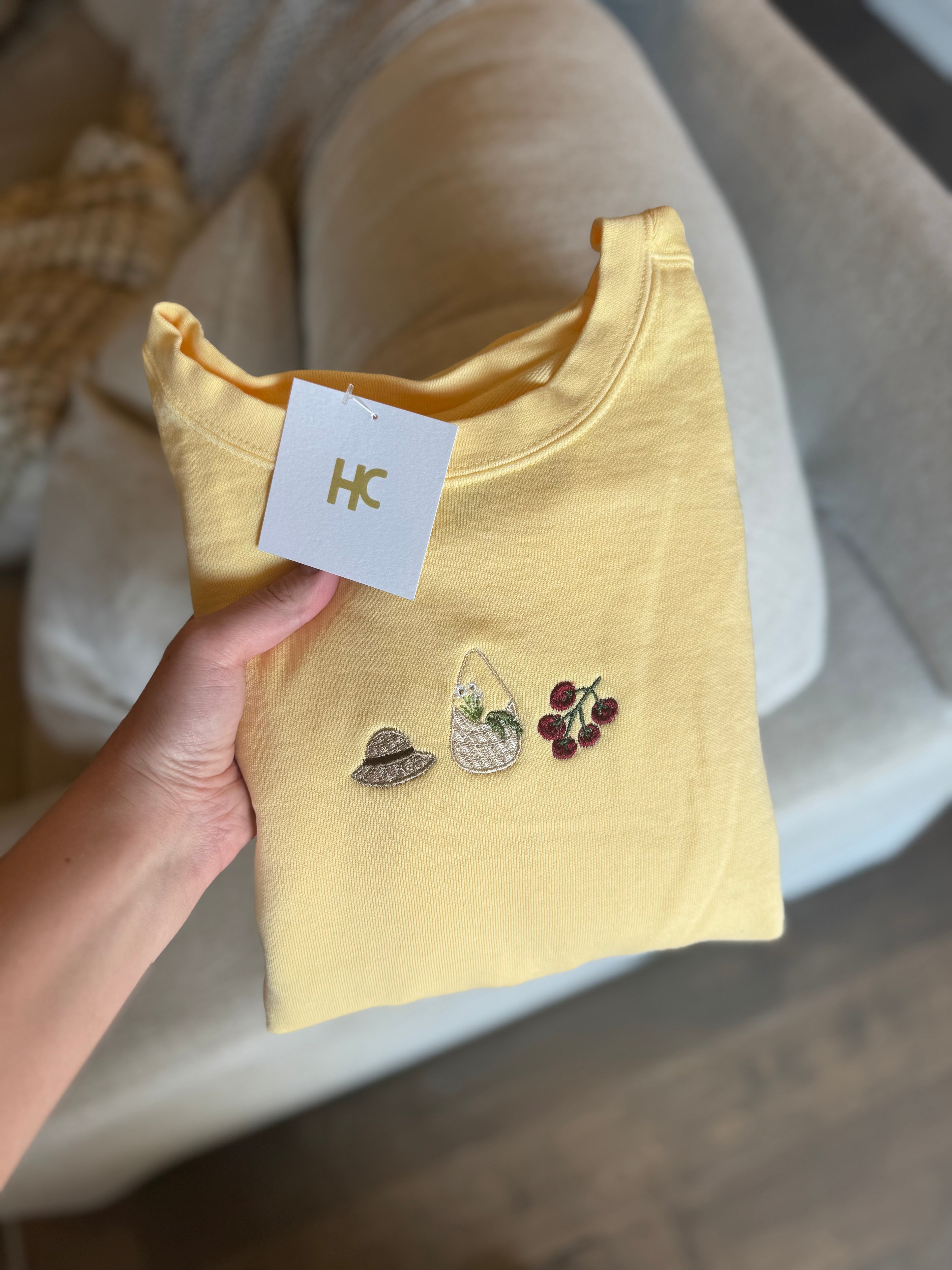 BYO Farmers Market Trio Embroidered Sweatshirt