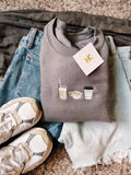 All the Coffees Trio Embroidered Crewneck