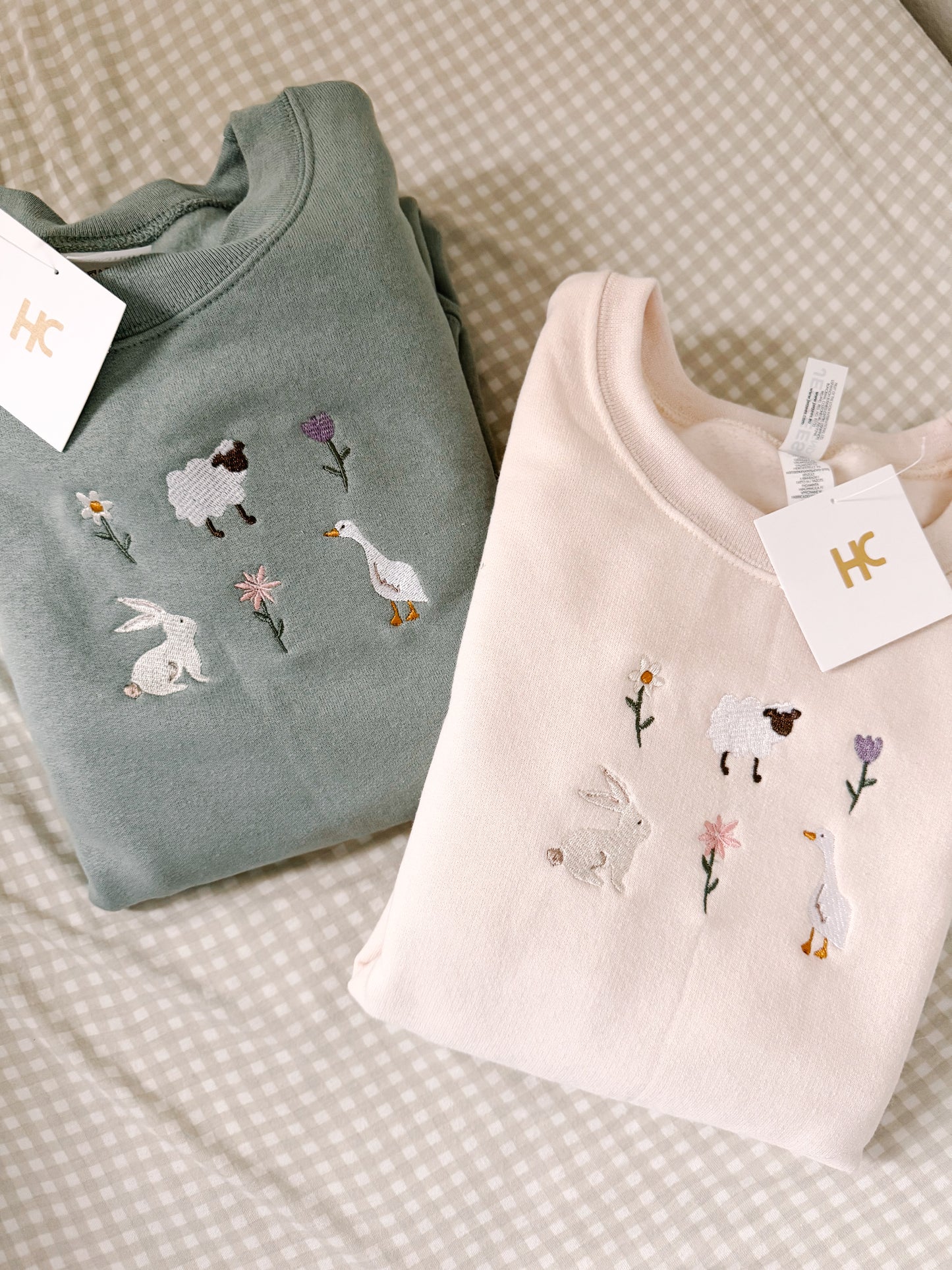 Dainty Springtime (Cream) Embroidered Crewneck