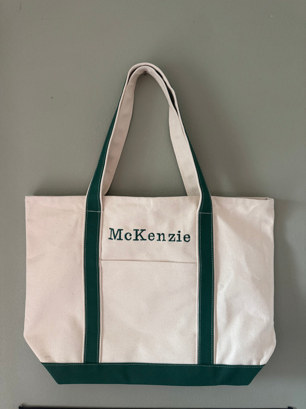 Personalized Embroidered Large Canvas Tote