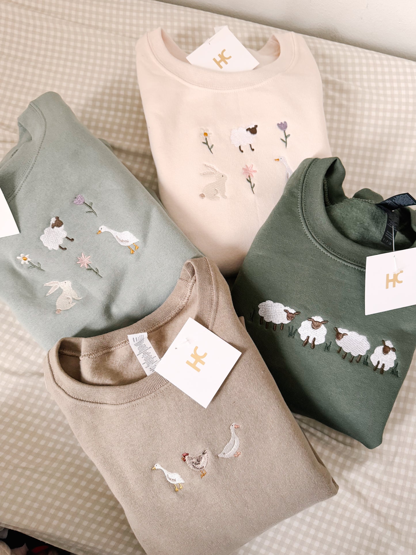 Sheep Embroidered Crewneck