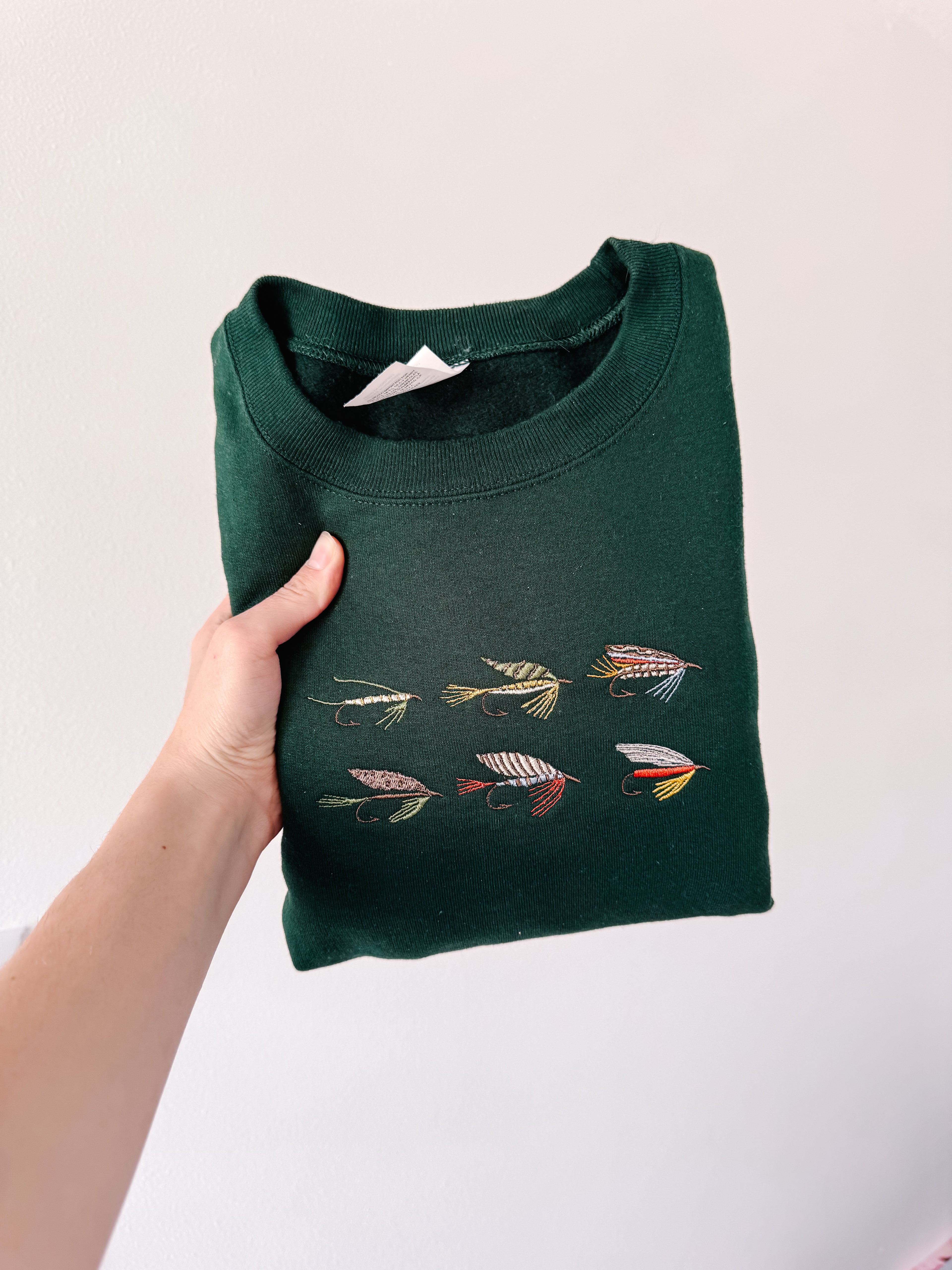 Fly Fishing Embroidered Crewneck