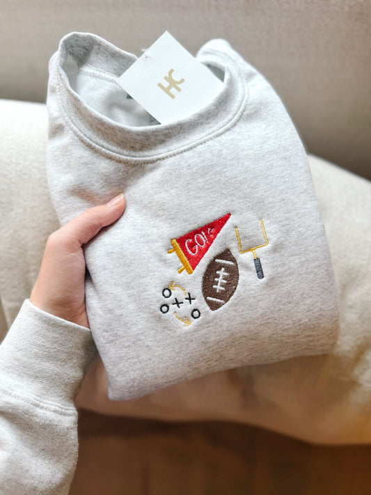 Game Day Adult Embroidered Crewneck