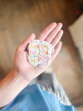 Overstimulated But Happy Vinyl Sticker