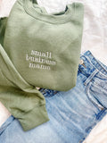 Small Business Mama Embroidered Crewneck