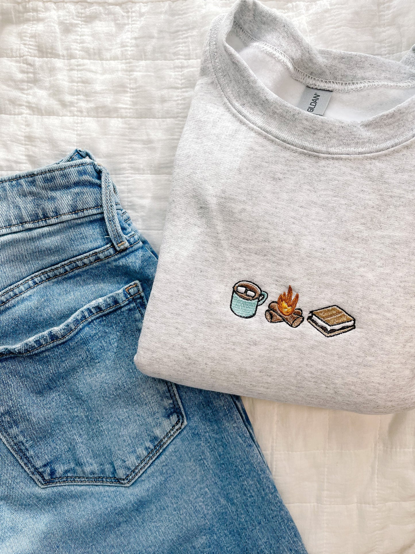 S'Mores Trio Embroidered Crewneck