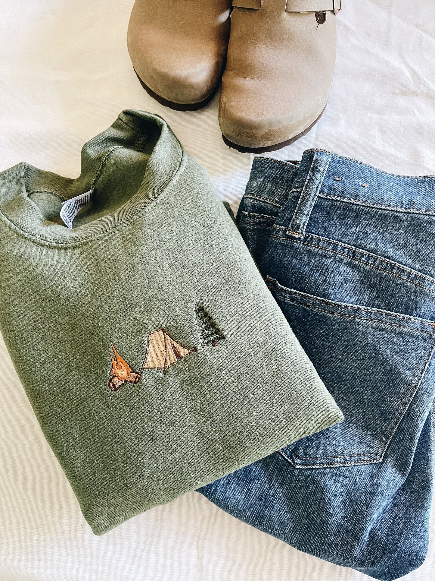 Camping Trio Embroidered Crewneck