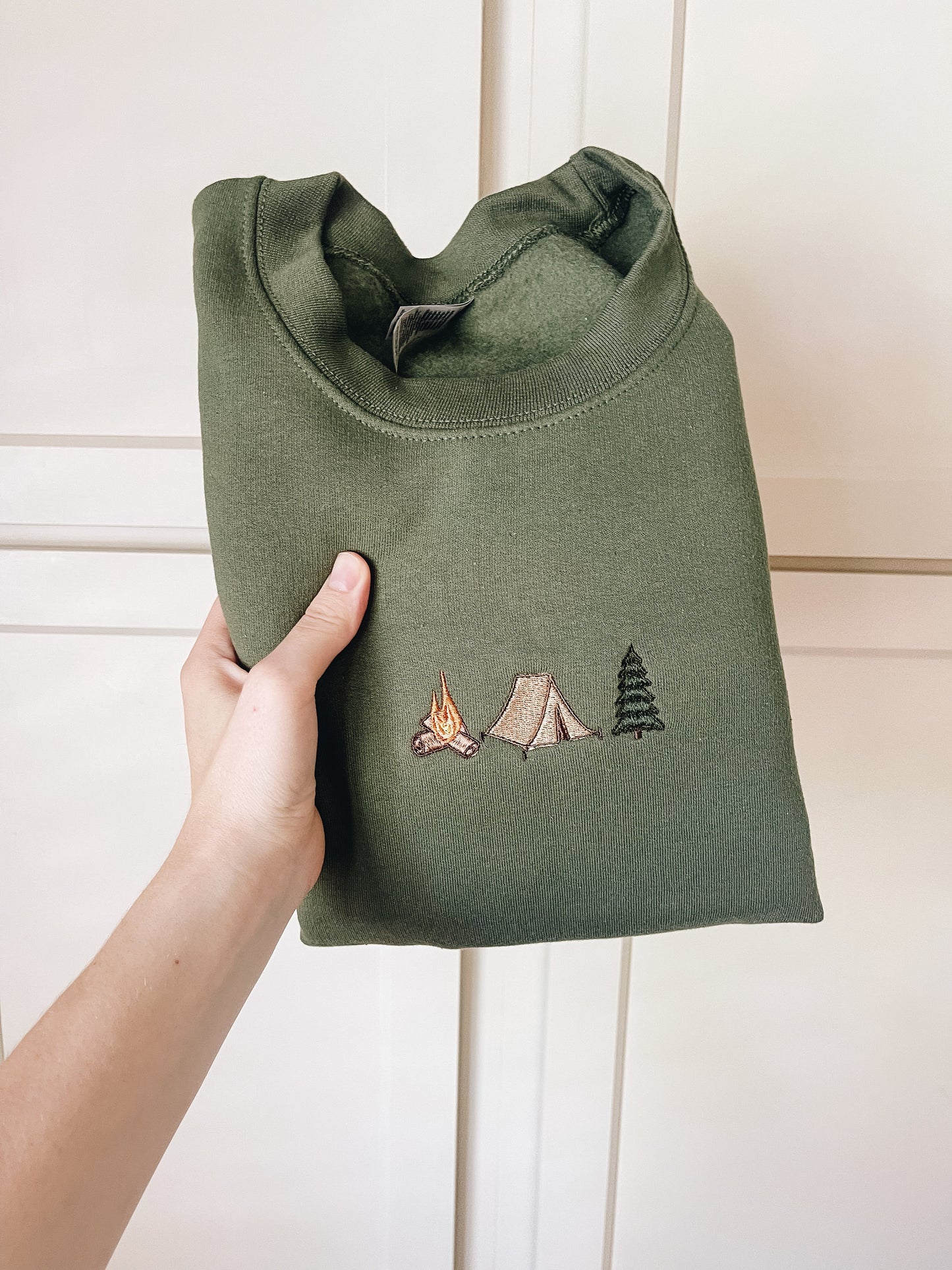 Camping Trio Embroidered Crewneck