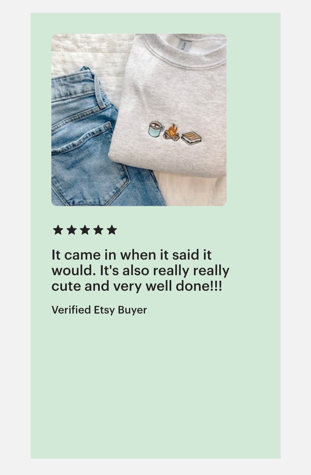 S'Mores Trio (Dark Brown) Embroidered Crewneck