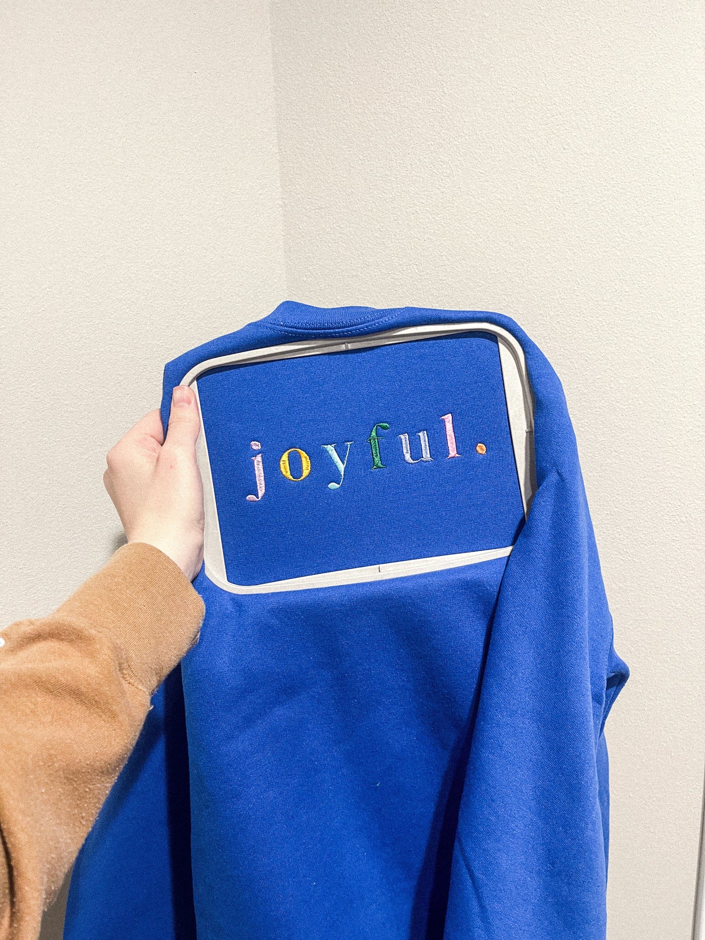 Joyful Embroidered Crewneck Sweatshirt