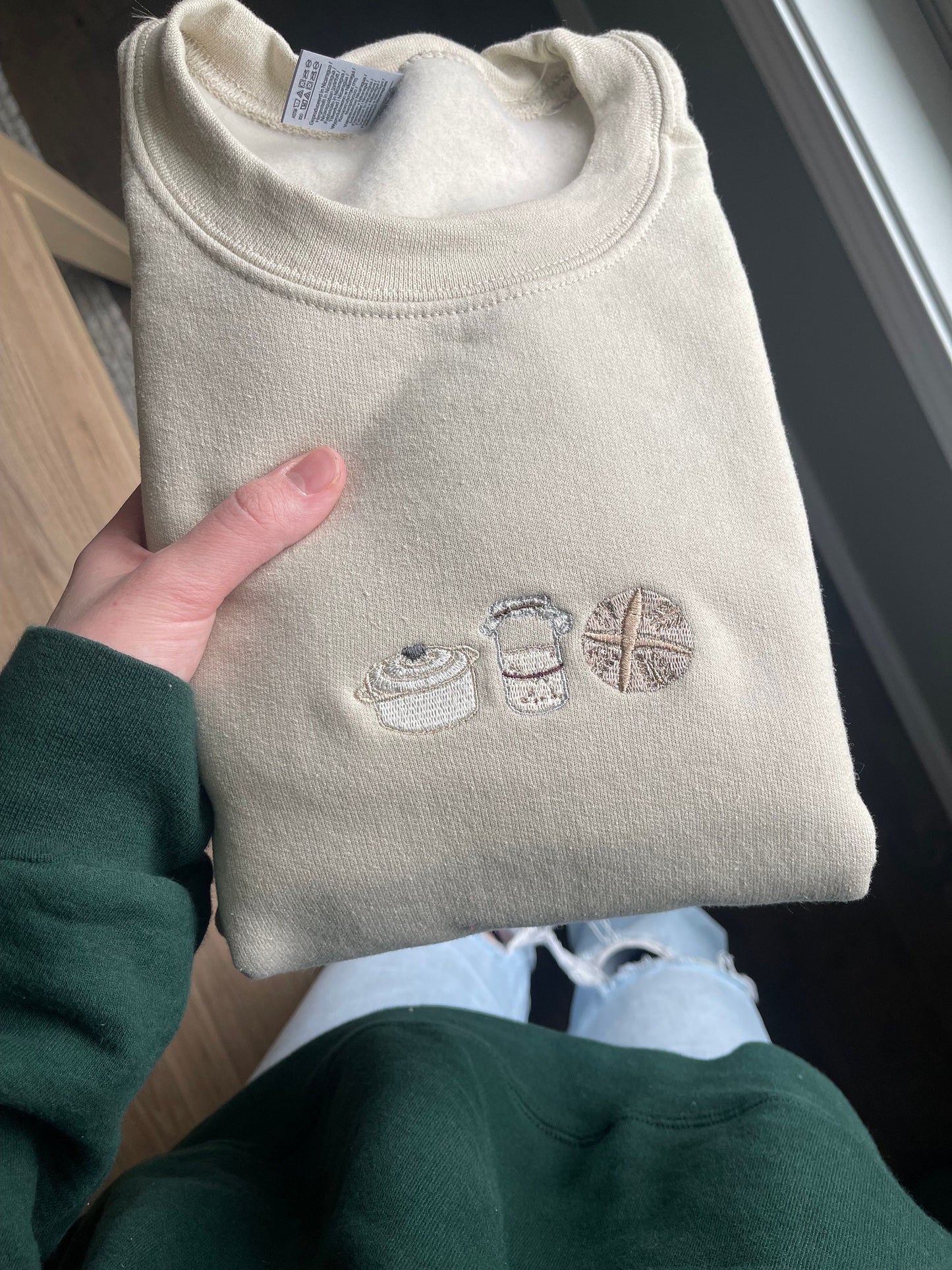 Sourdough Trio Embroidered Crewneck