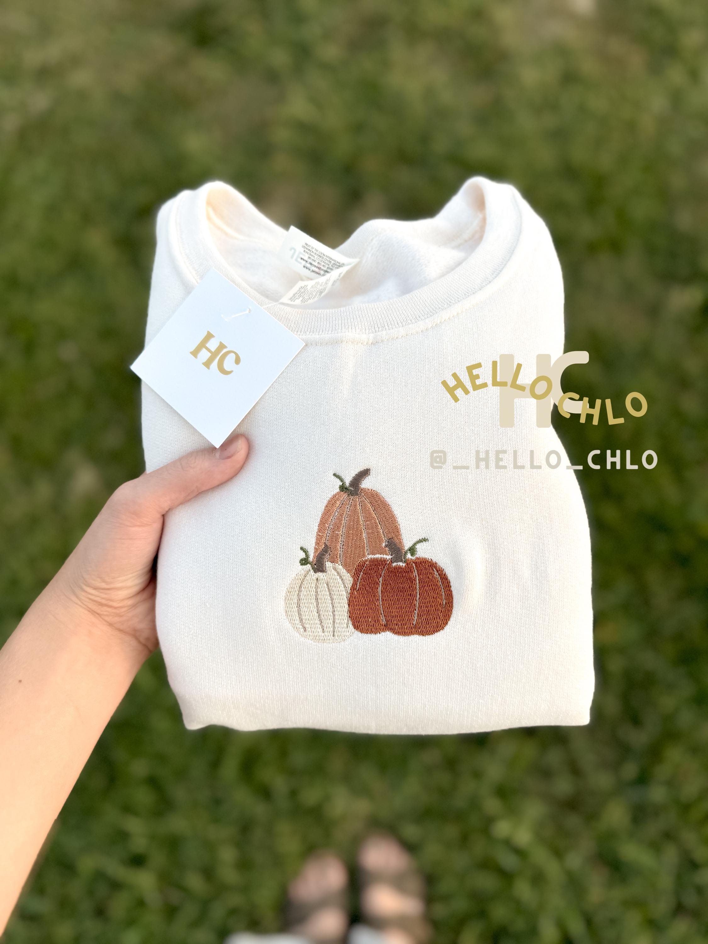 Pumpkin Patch Trio Embroidered Crewneck