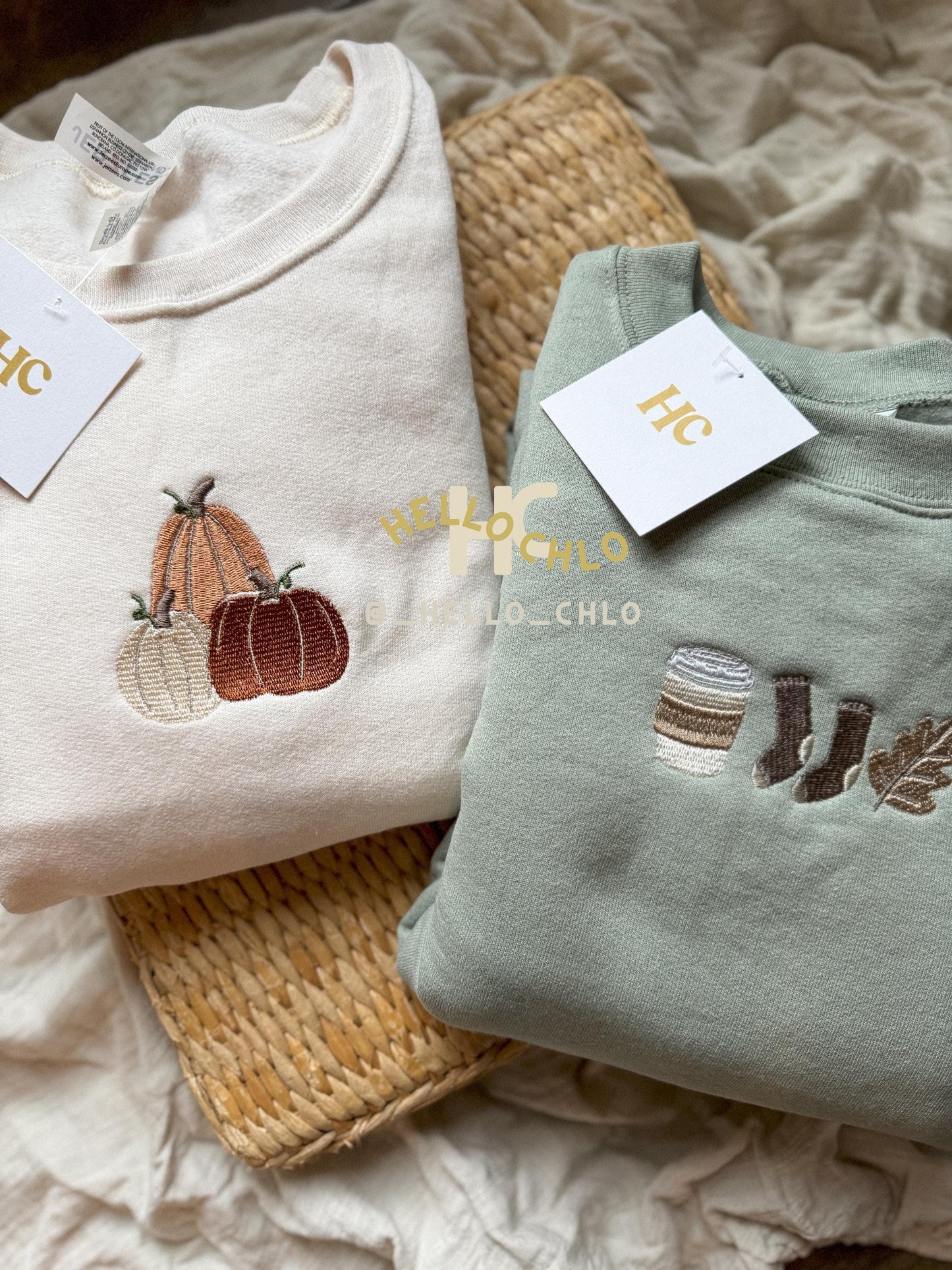 Pumpkin Patch Trio Embroidered Crewneck