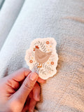 Chicken Floral Vinyl Sticker