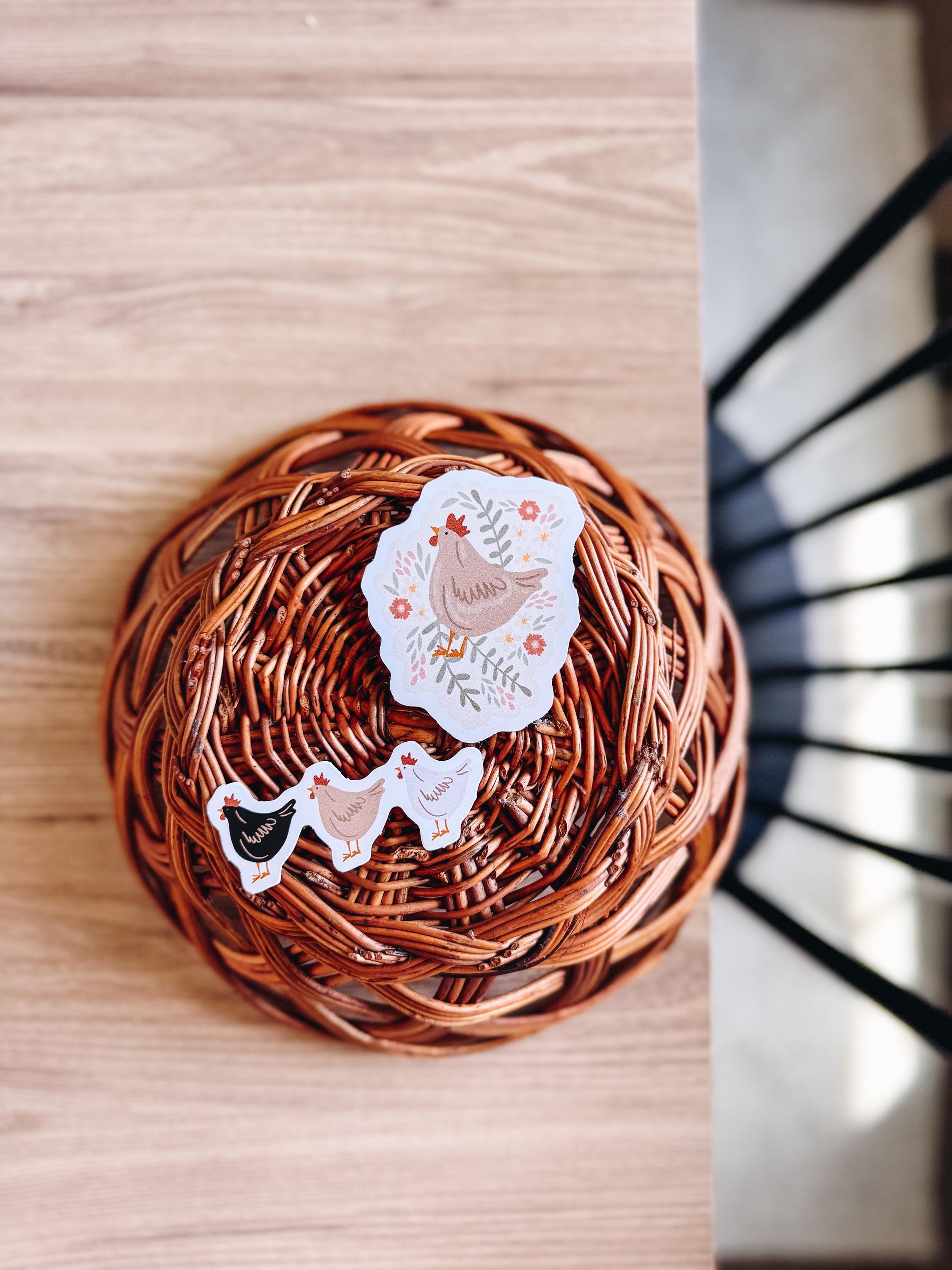 Chicken Trio Vinyl Sticker