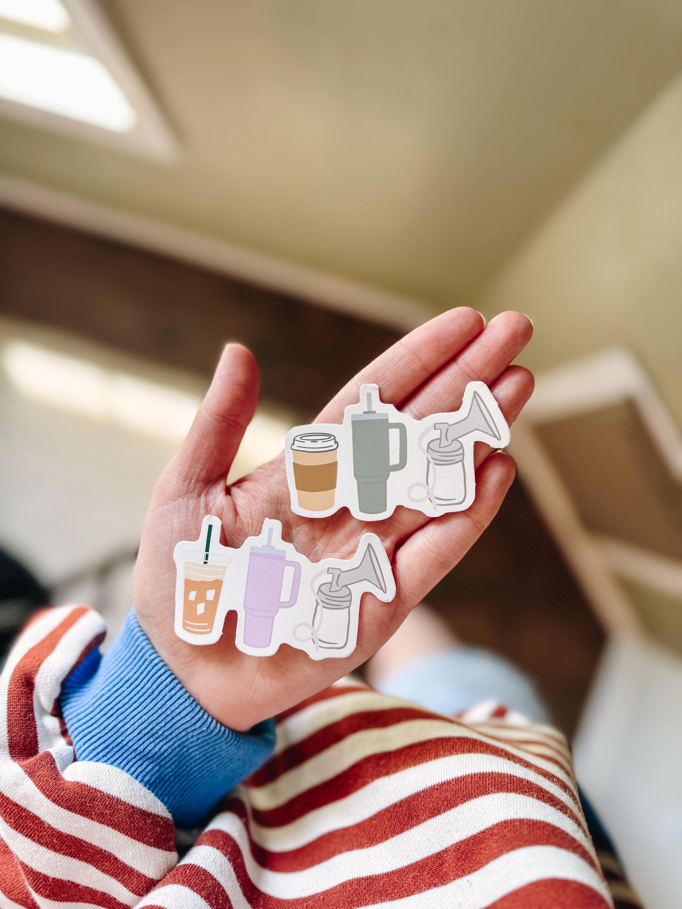 Pumping Mama Iced Coffee Vinyl Sticker