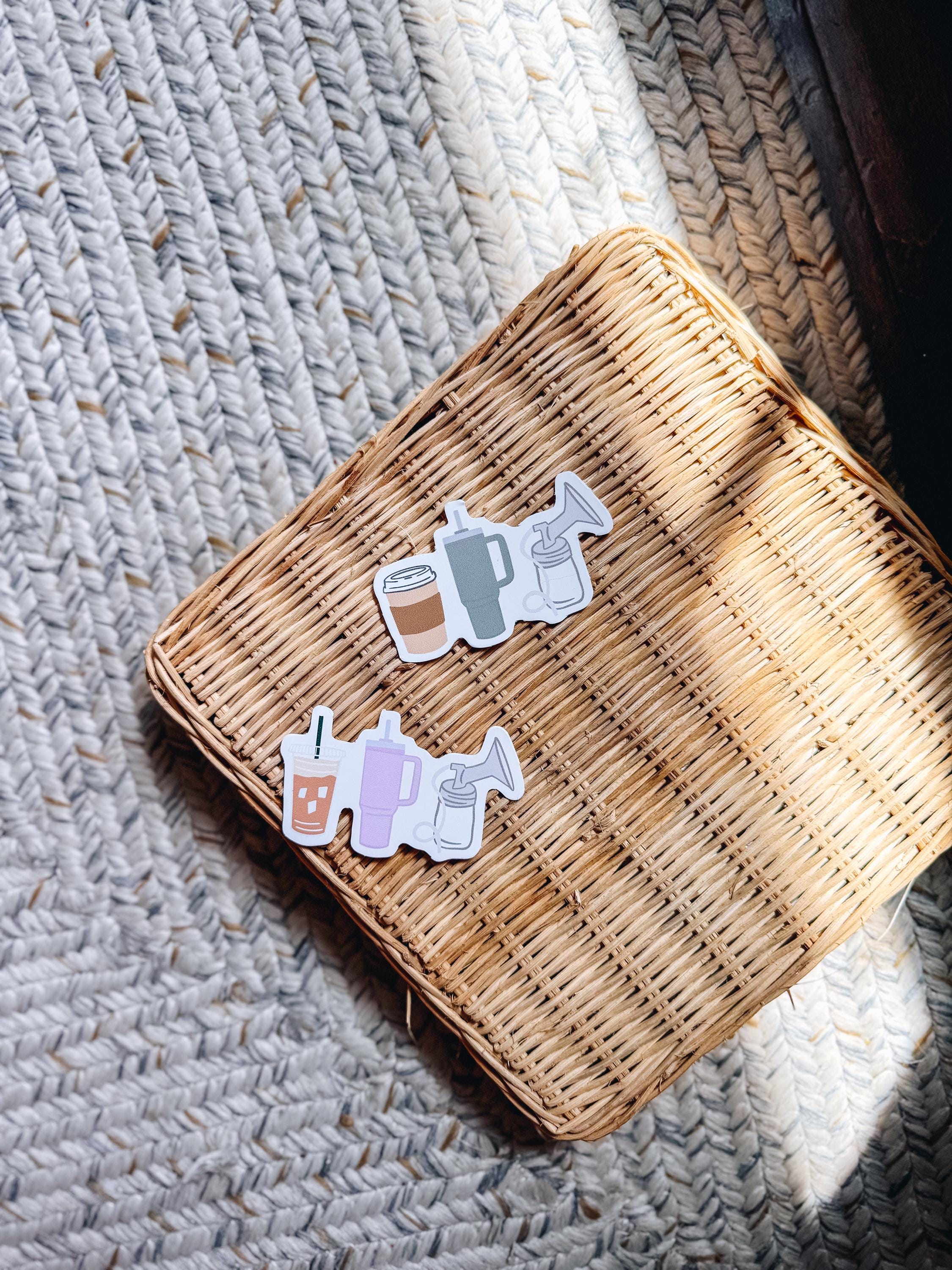 Pumping Mama Hot Coffee Vinyl Sticker