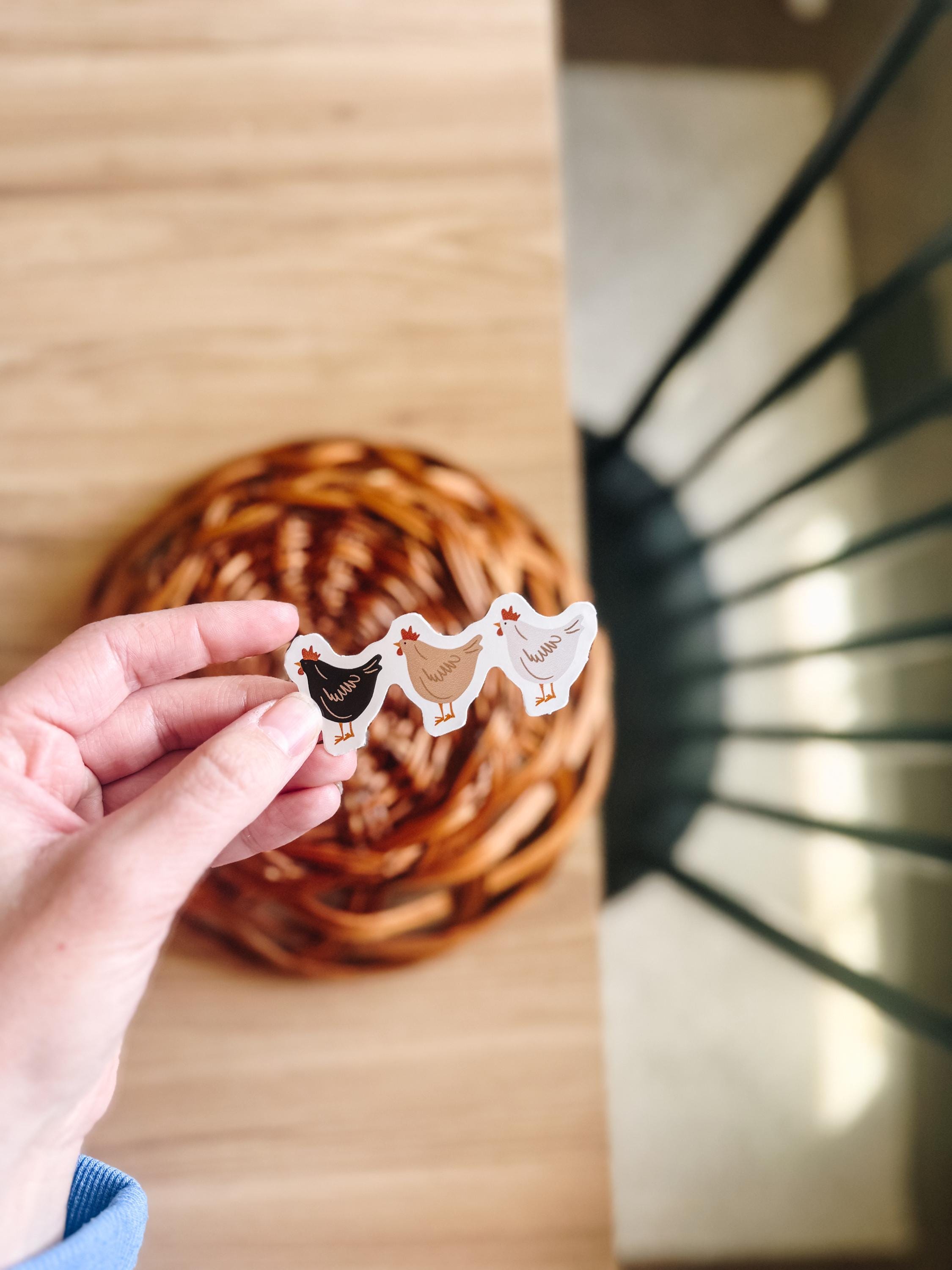 Chicken Trio Vinyl Sticker