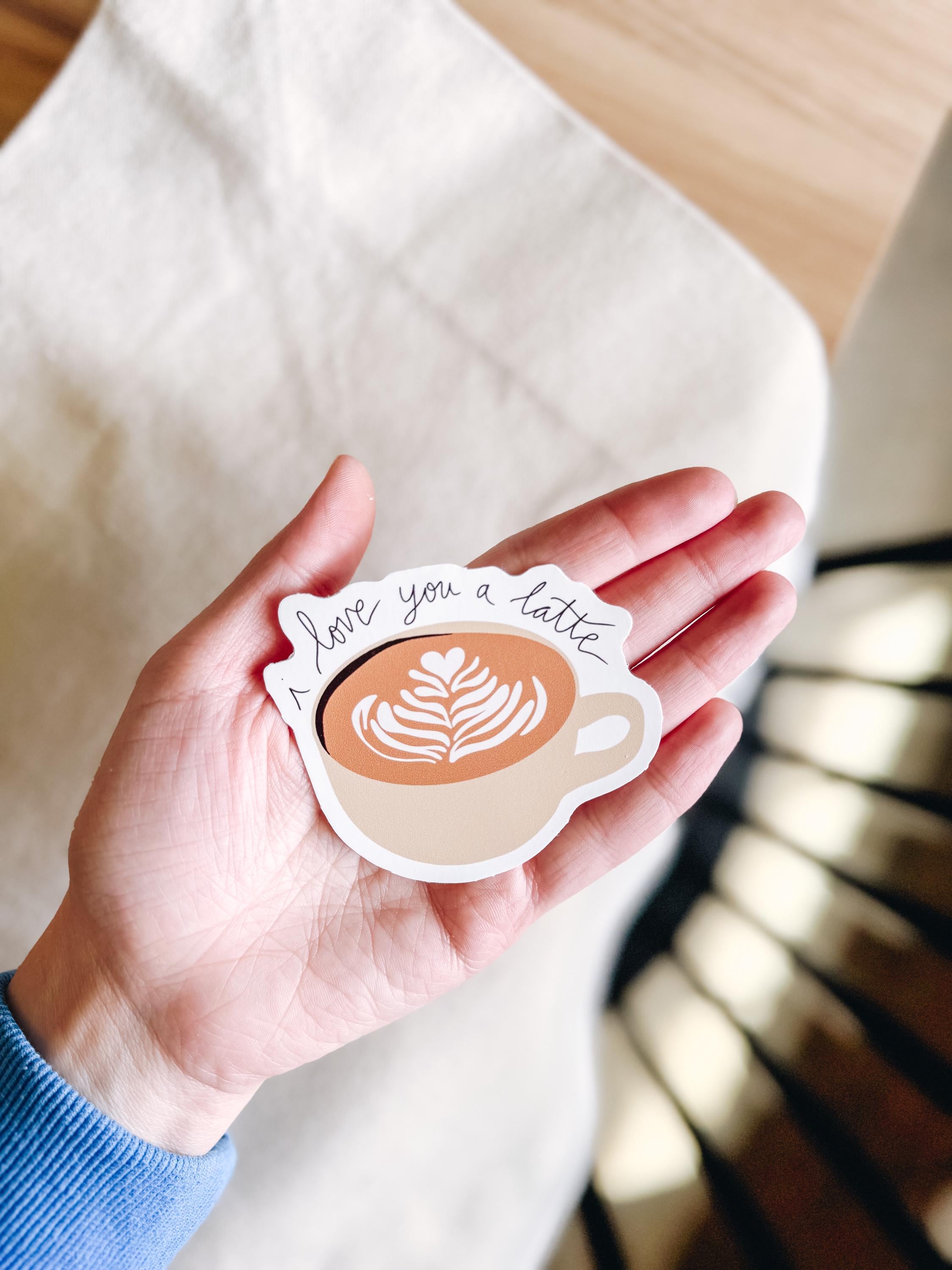 I Love You A Latte Vinyl Sticker
