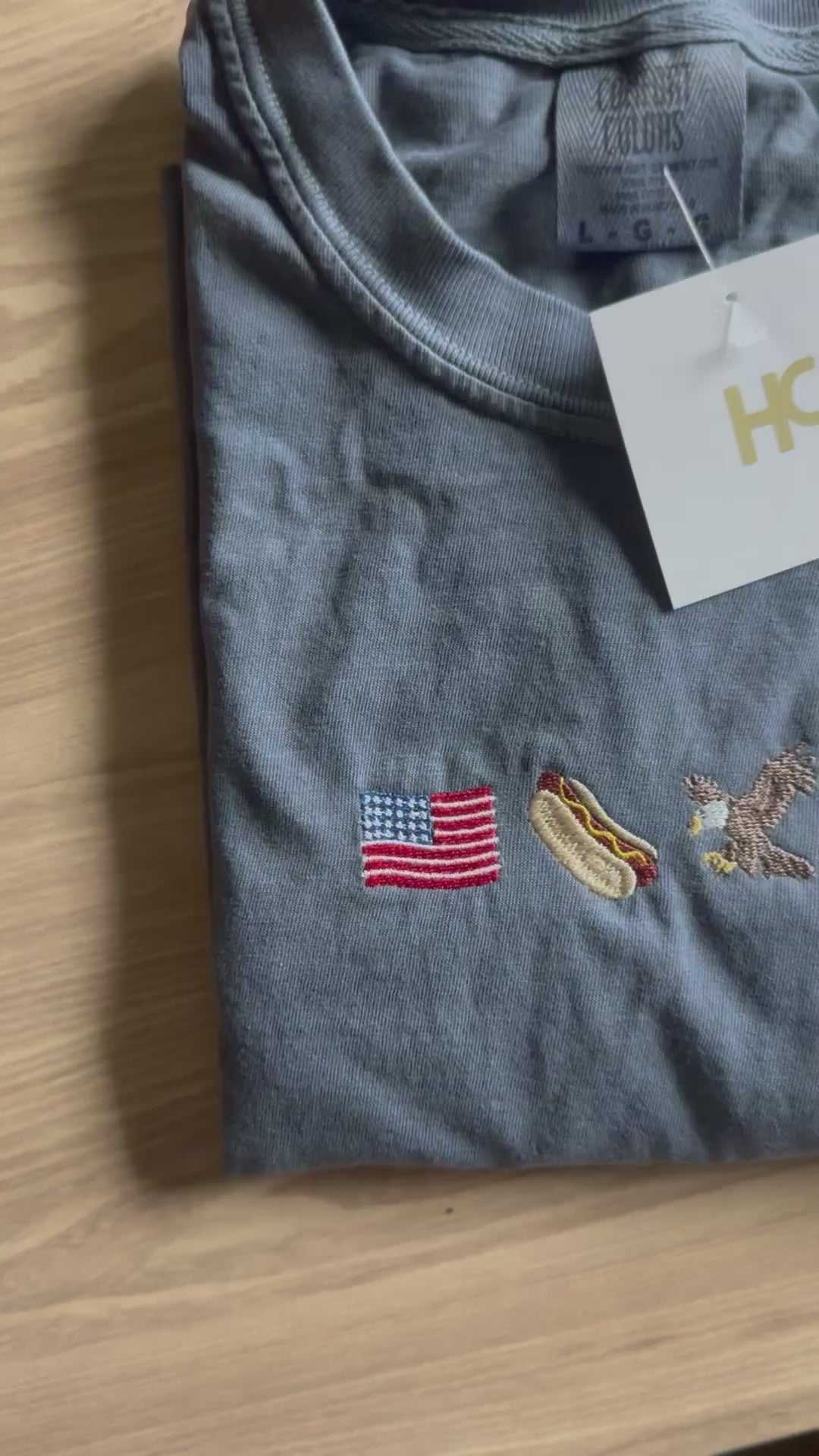 America Quad Tee (Flag, Hotdog, Eagle, Firework) - Adult